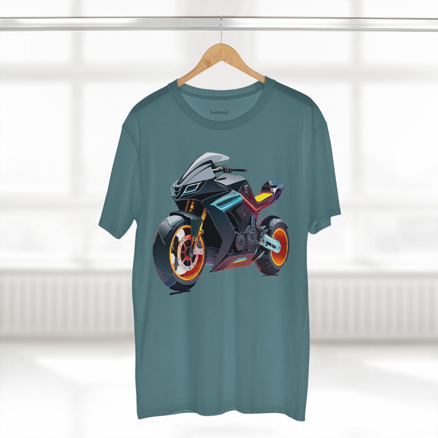 Unisex Premium Cotton Bike Shirt Moto Tee With Unique Art Design Regular Fit Preshrunk Crew Neck