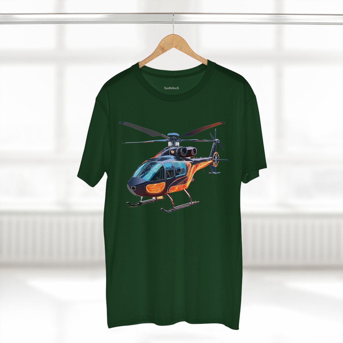 Helicopter Chopper Shirt Unisex Premium Cotton Tee With Unique Art Design Crew Neck Premium Quality
