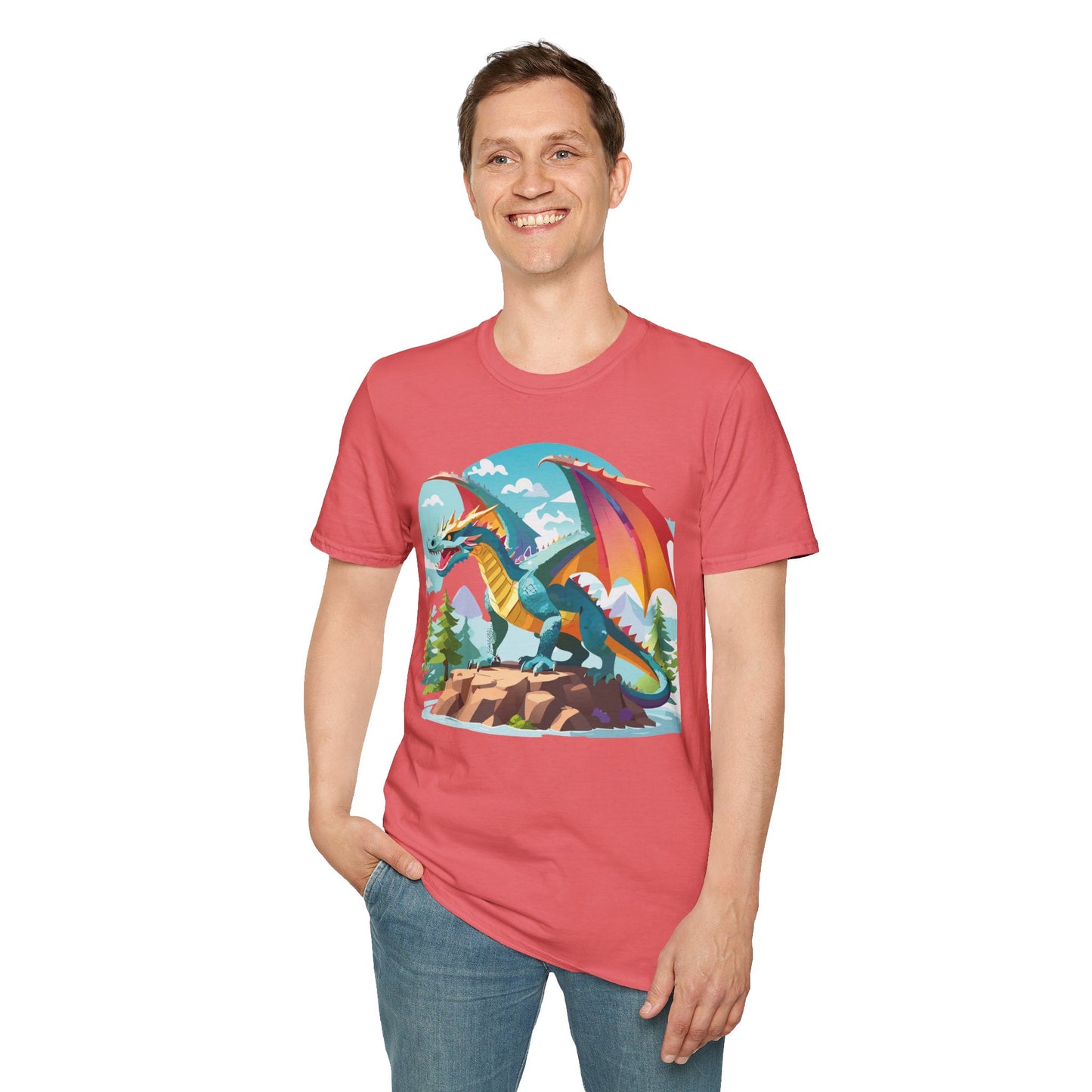 Dragon T Shirt, Dragon Shirt, Shirt with Animals, Animal Shirt