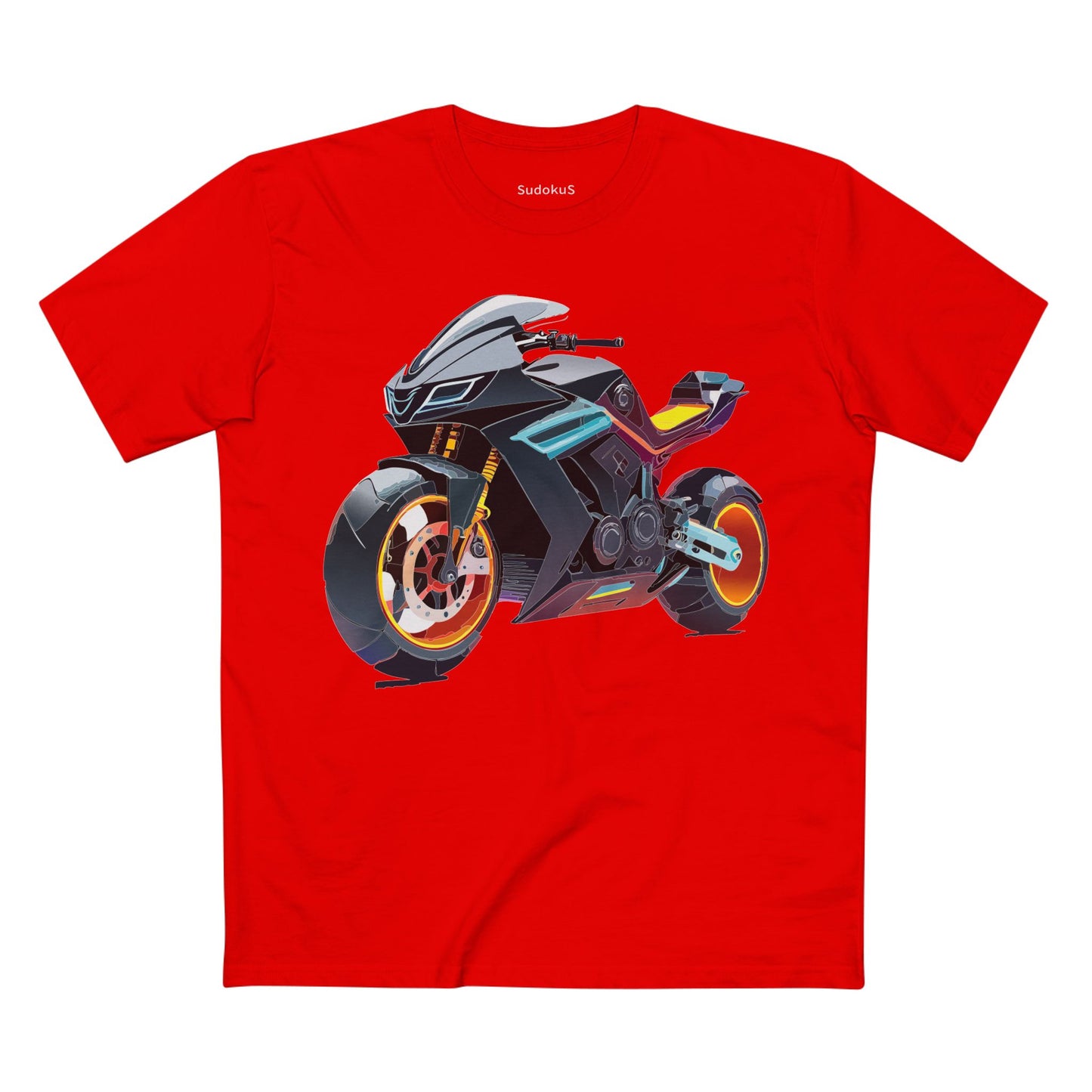 Unisex Premium Cotton Bike Shirt Moto Tee With Unique Art Design Regular Fit Preshrunk Crew Neck