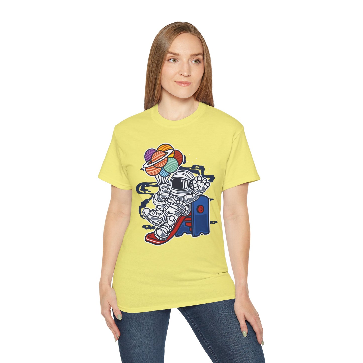 Astronaut Tee Shirt, Astronaut Graphic T‑Shirt, Cartoon Graphic T-Shirt, Art Design Shirt, Cosmos Tee Shirts 5