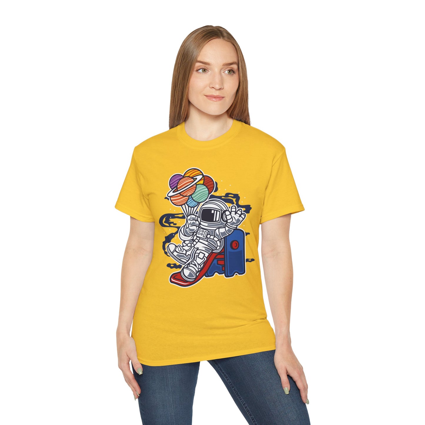 Astronaut Tee Shirt, Astronaut Graphic T‑Shirt, Cartoon Graphic T-Shirt, Art Design Shirt, Cosmos Tee Shirts 5