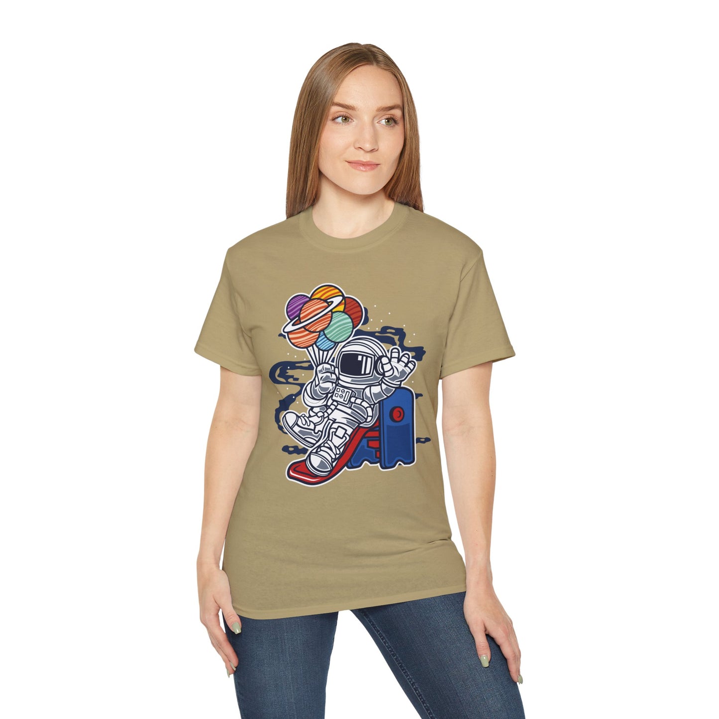 Astronaut Tee Shirt, Astronaut Graphic T‑Shirt, Cartoon Graphic T-Shirt, Art Design Shirt, Cosmos Tee Shirts 5