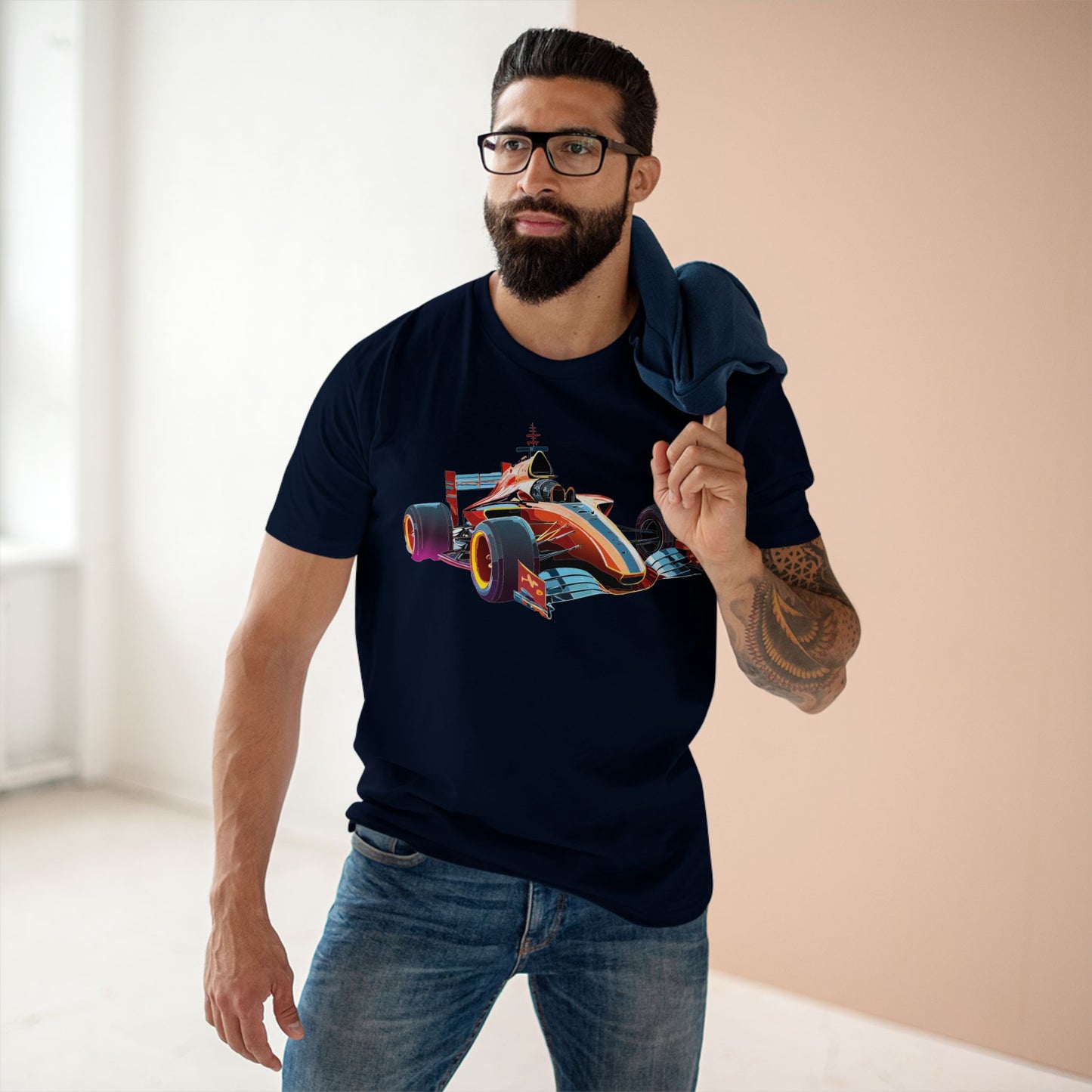 Unisex Car and Hot Wheels Shirt Premium Cotton Tee with Unique Art Design Graphic Illustration