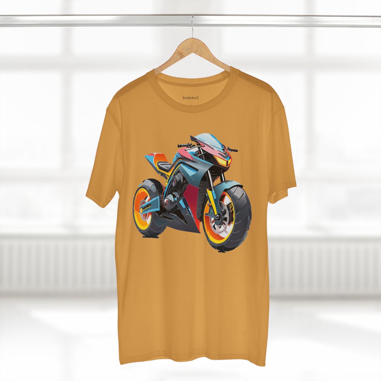 Unisex Premium Cotton Tee With Unique Art Design Bike And Moto Shirt Regular Fit Crew Neck