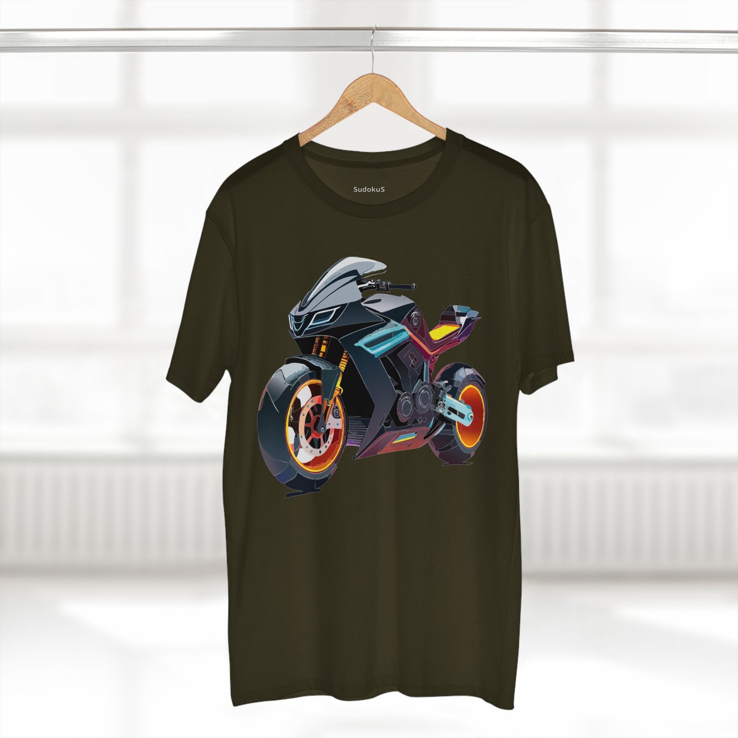 Unisex Premium Cotton Bike Shirt Moto Tee With Unique Art Design Regular Fit Preshrunk Crew Neck