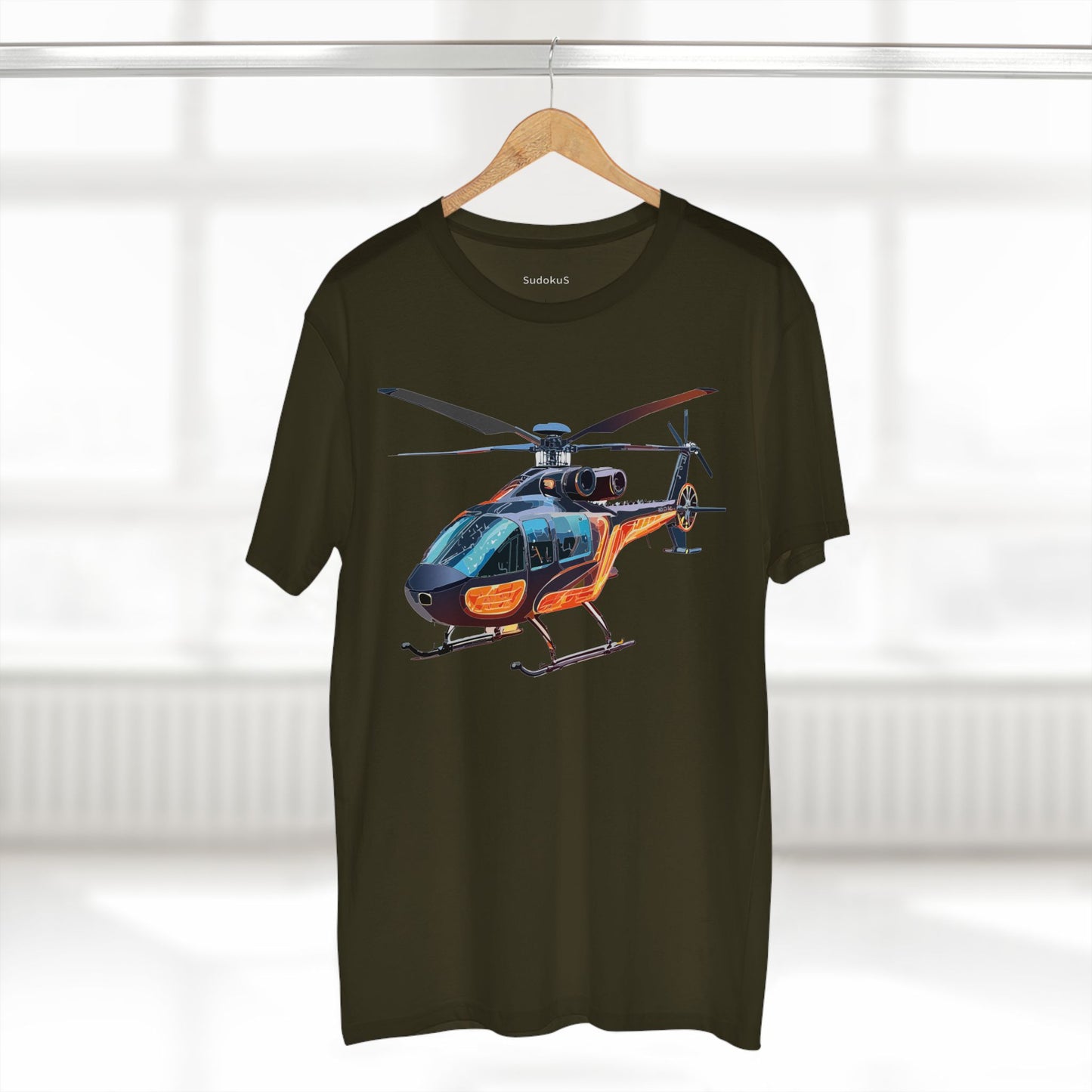 Helicopter Chopper Shirt Unisex Premium Cotton Tee With Unique Art Design Crew Neck Premium Quality