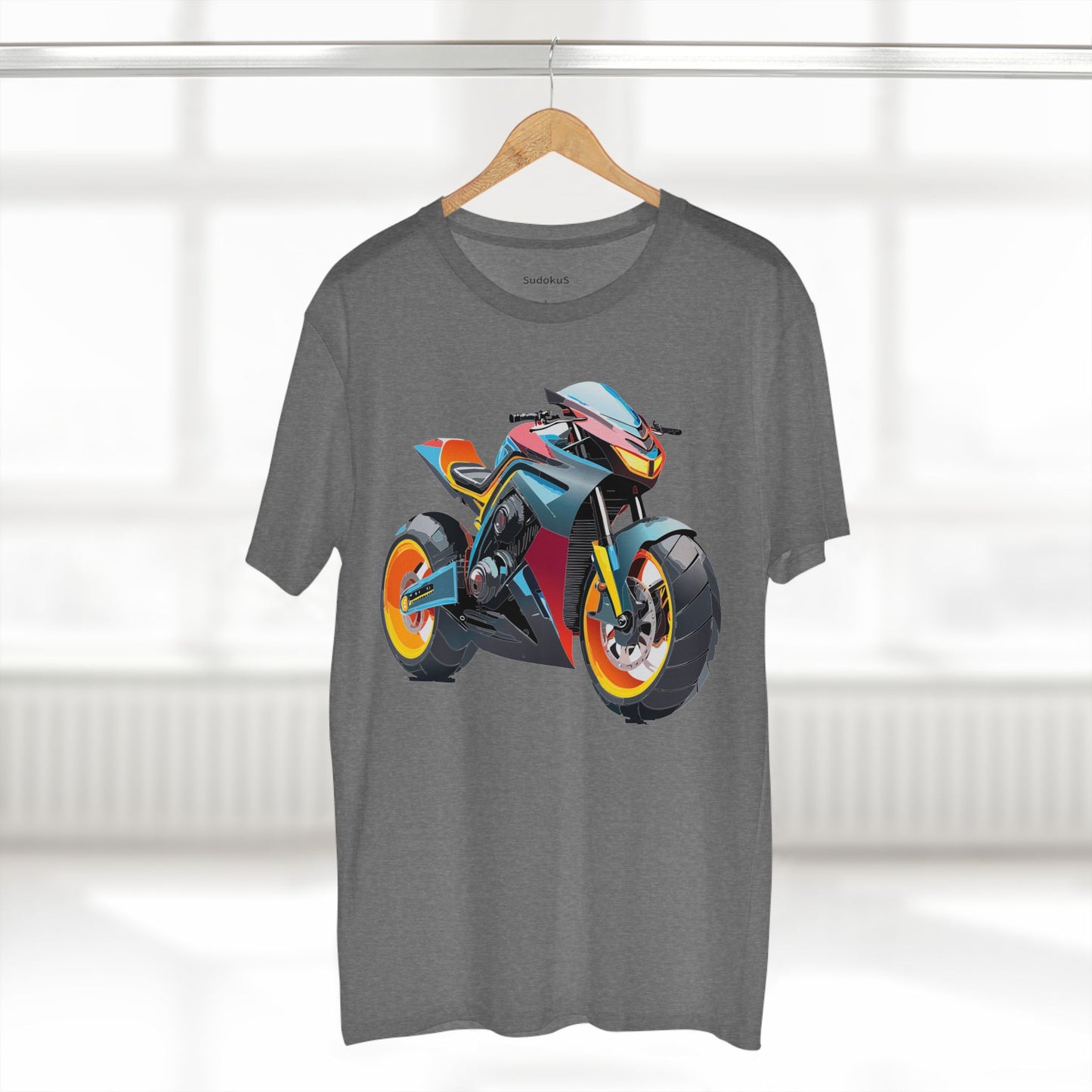 Unisex Premium Cotton Tee With Unique Art Design Bike And Moto Shirt Regular Fit Crew Neck