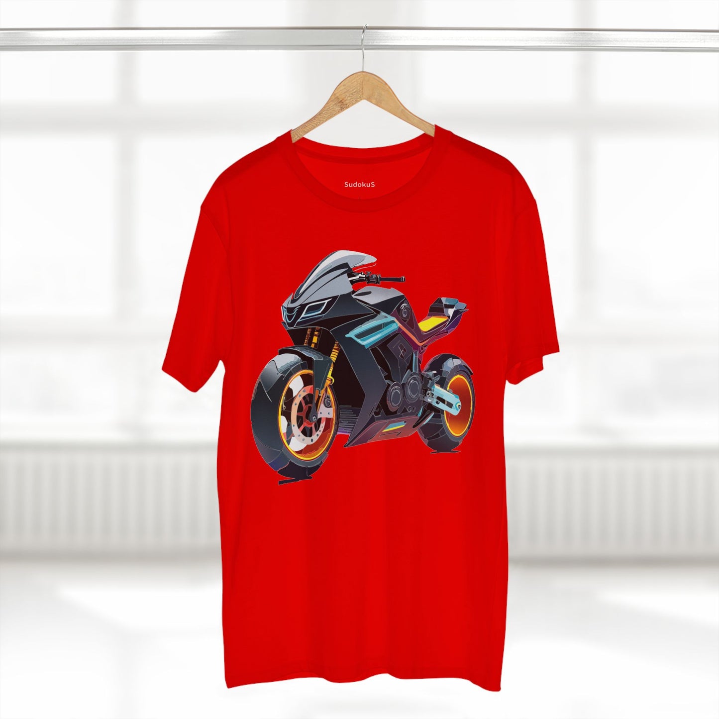 Unisex Premium Cotton Bike Shirt Moto Tee With Unique Art Design Regular Fit Preshrunk Crew Neck