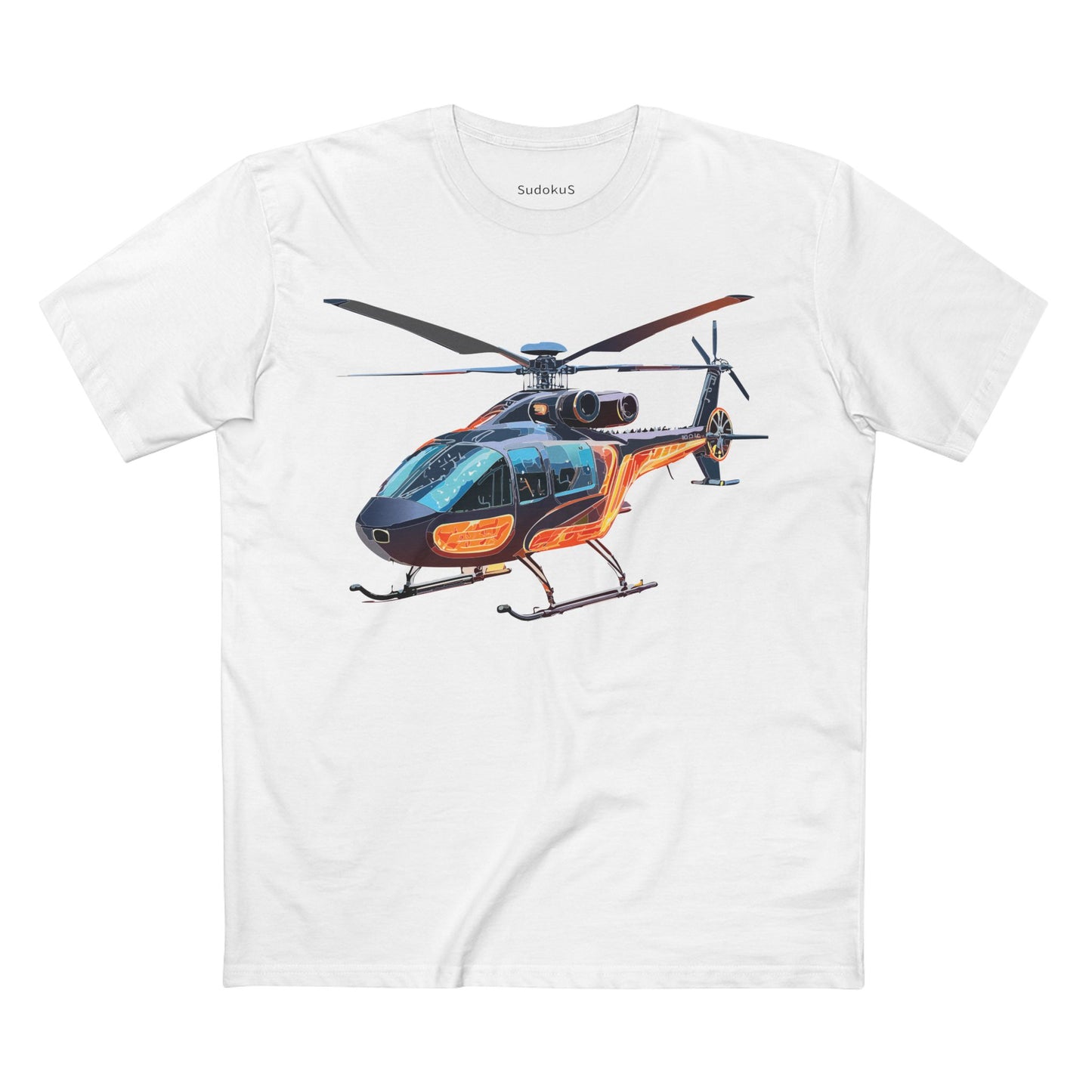 Helicopter Chopper Shirt Unisex Premium Cotton Tee With Unique Art Design Crew Neck Premium Quality