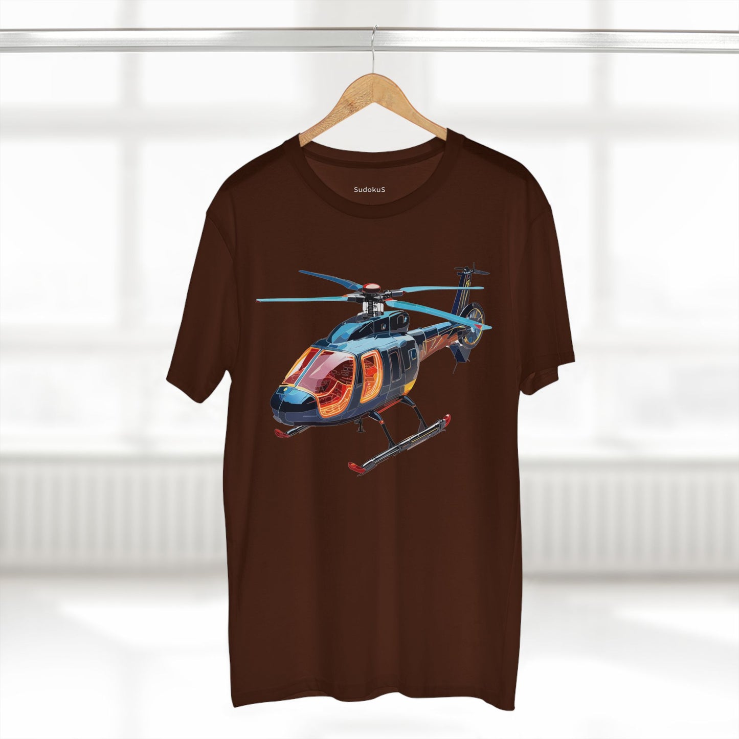 Helicopter Chopper Shirt Unisex Premium Cotton Tee With Unique Art Design Regular Fit Crew Neck