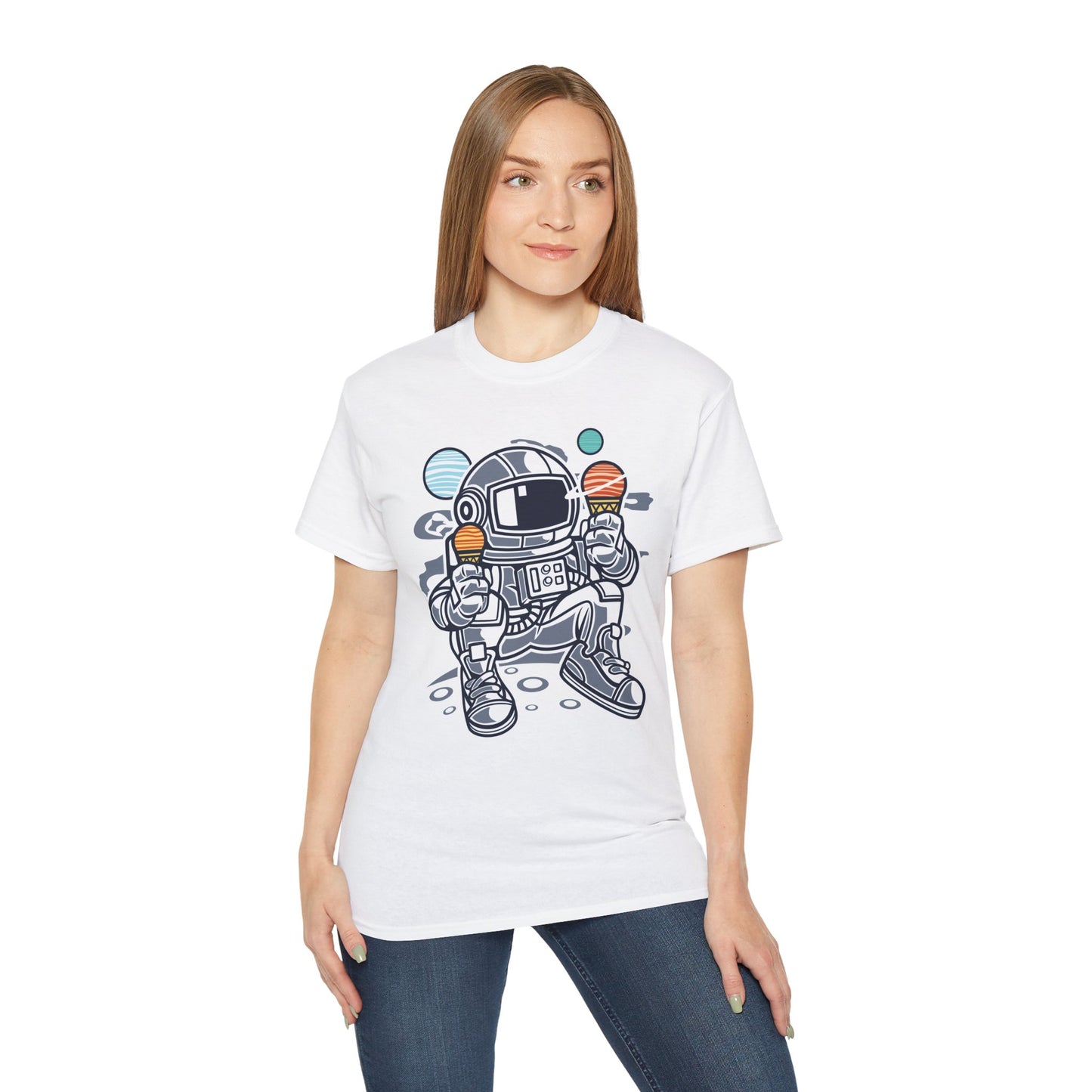 Astronaut Tee Shirt, Astronaut Graphic T‑Shirt, Cartoon Graphic T-Shirt, Art Design Shirt, Cosmos Tee Shirts