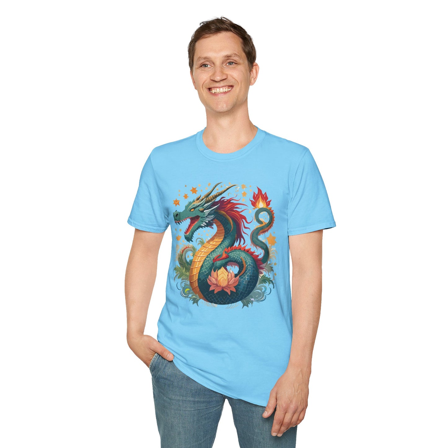 Dragon T Shirt, Dragon Shirt, Shirt with Animals, Animal Shirt