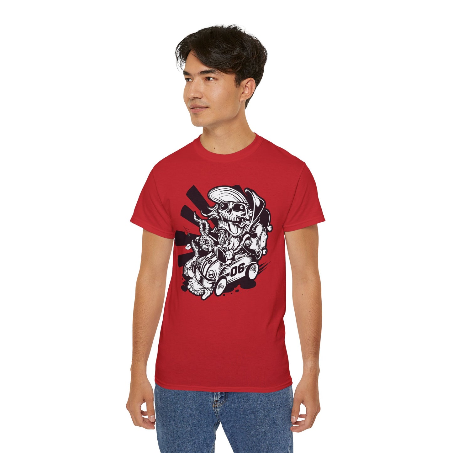 Skull Tee Shirt, Skull Graphic T‑Shirt, Cartoon Graphic T-Shirt, Art Design Shirt, Skull Tee Shirts