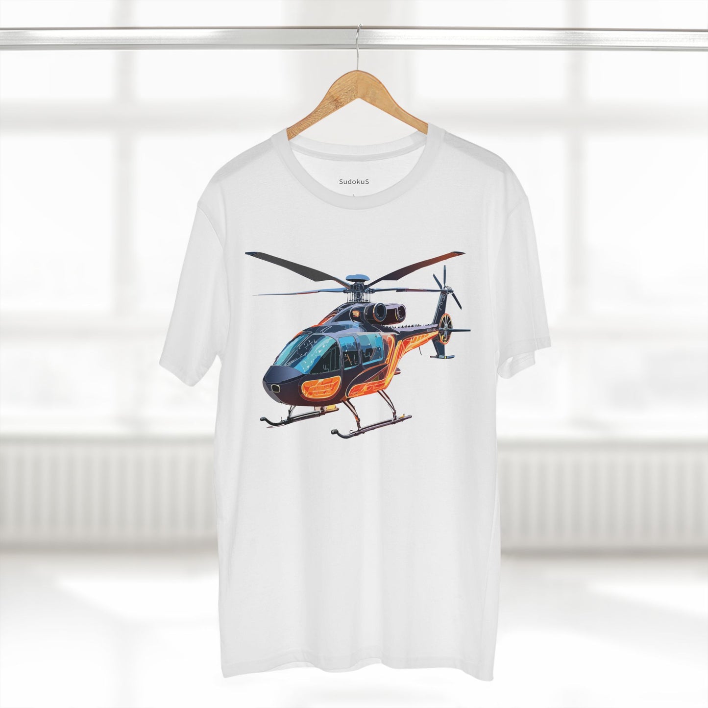 Helicopter Chopper Shirt Unisex Premium Cotton Tee With Unique Art Design Crew Neck Premium Quality
