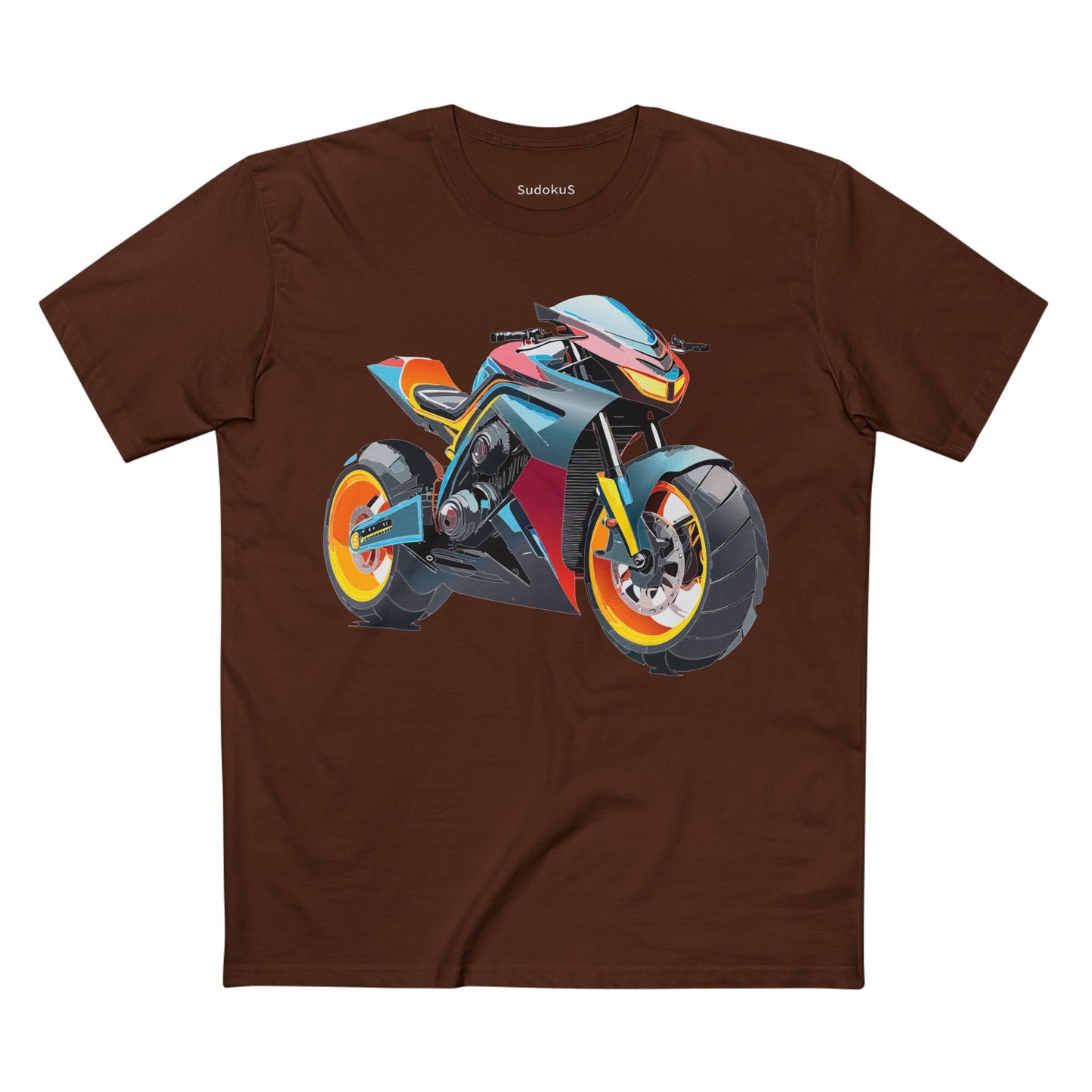 Unisex Premium Cotton Tee With Unique Art Design Bike And Moto Shirt Regular Fit Crew Neck