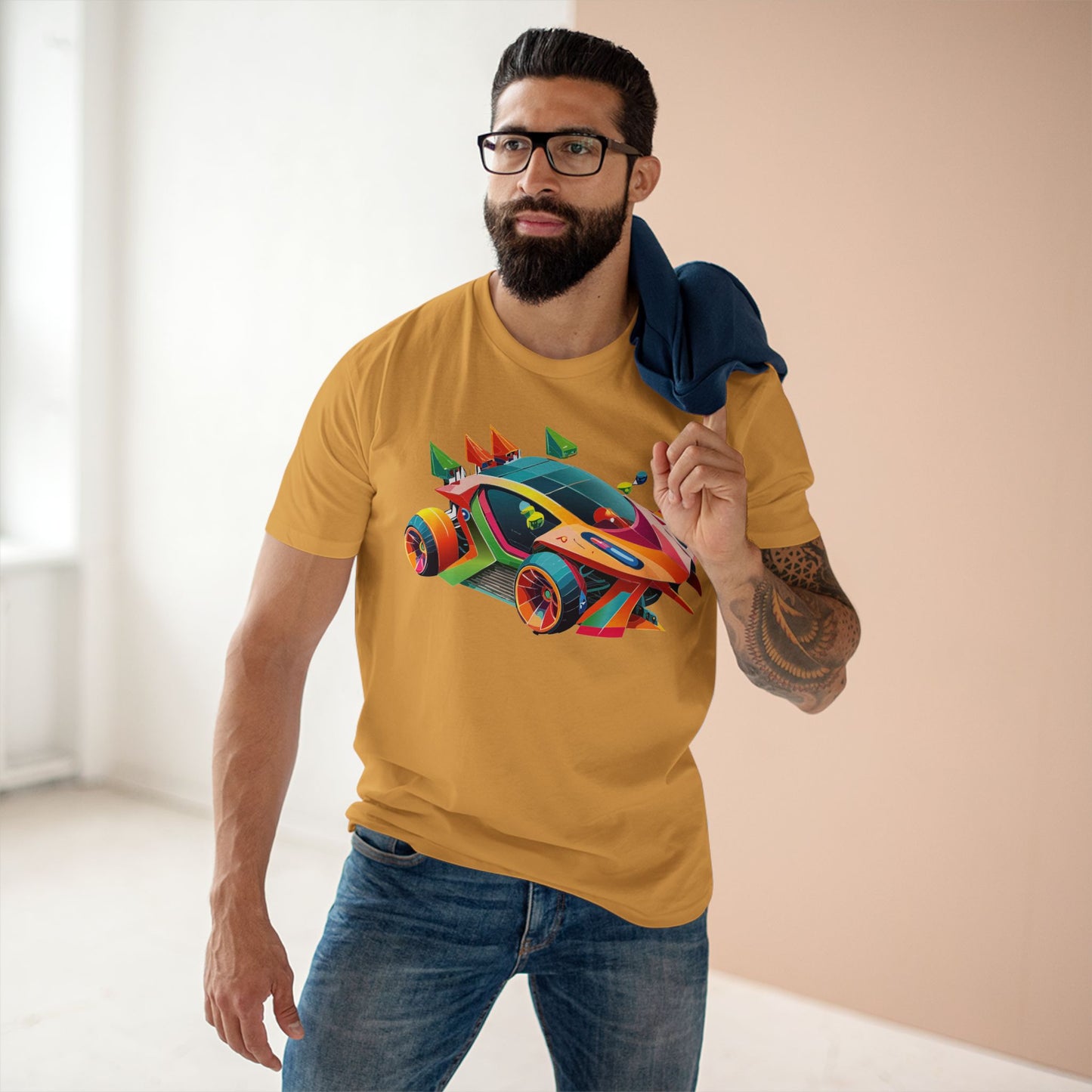 Unisex Hot Wheels Car Shirt Premium Cotton Tee With Unique Art Design Regular Fit Crew Neck Comfort