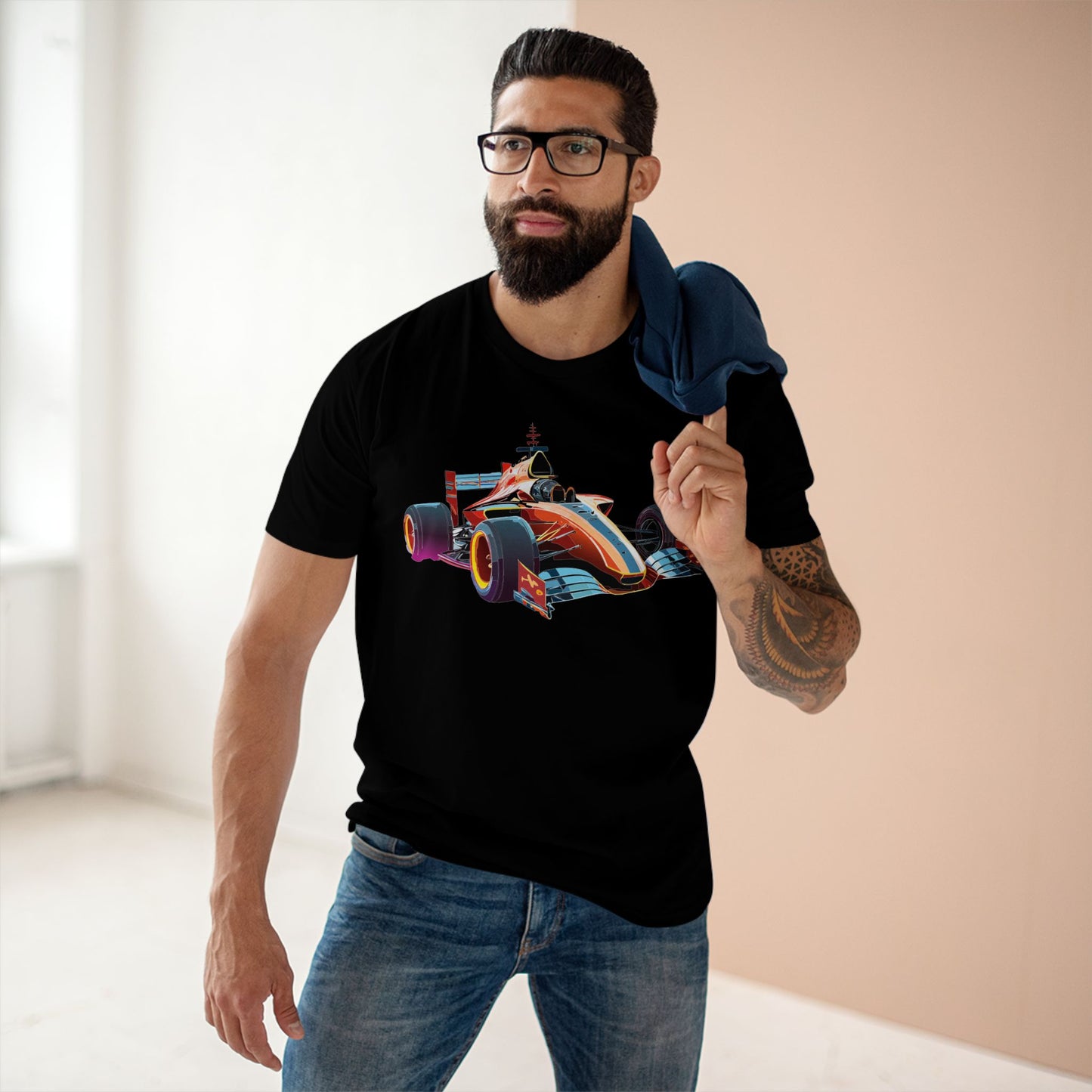 Unisex Car and Hot Wheels Shirt Premium Cotton Tee with Unique Art Design Graphic Illustration