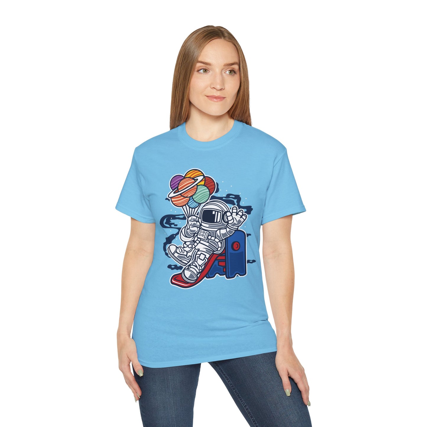 Astronaut Tee Shirt, Astronaut Graphic T‑Shirt, Cartoon Graphic T-Shirt, Art Design Shirt, Cosmos Tee Shirts 5
