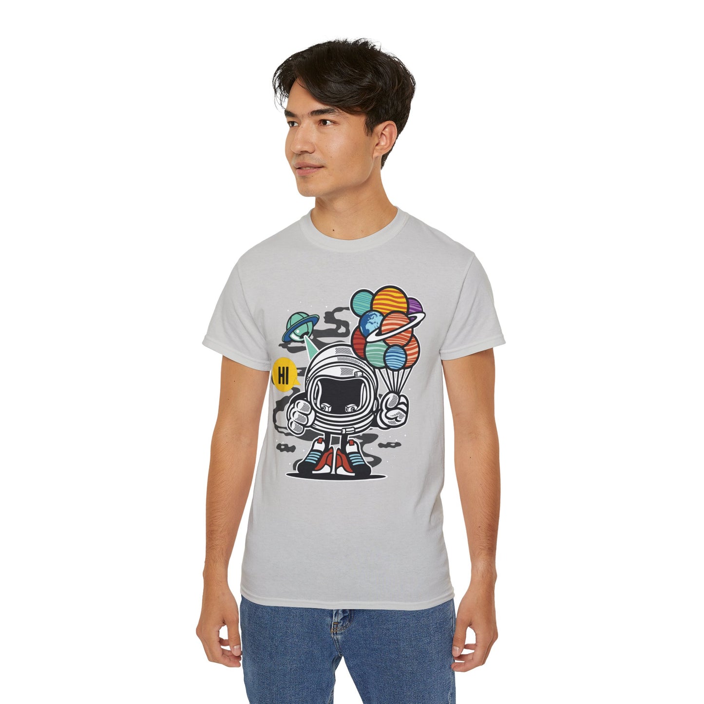 Astronaut Tee Shirt, Astronaut Graphic T‑Shirt, Cartoon Graphic T-Shirt, Art Design Shirt, Cosmos Tee Shirts 7