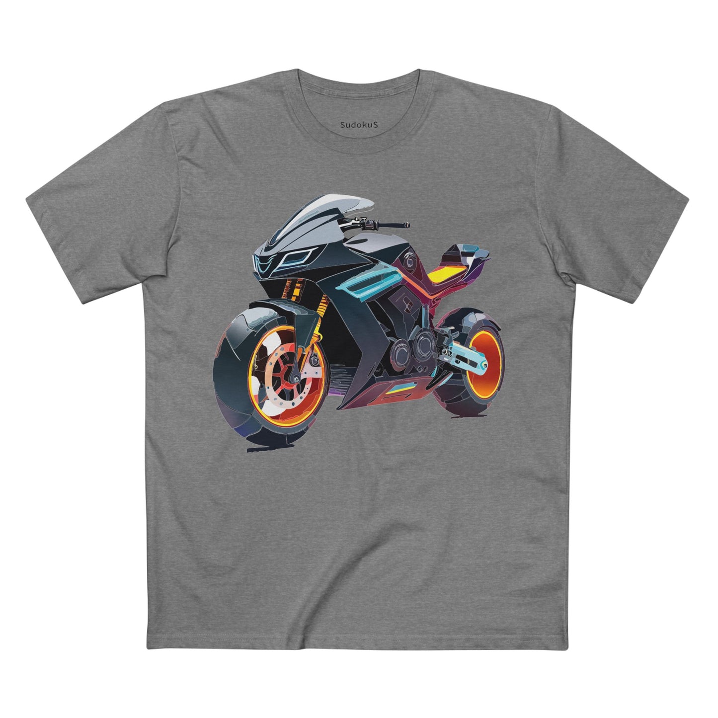 Unisex Premium Cotton Bike Shirt Moto Tee With Unique Art Design Regular Fit Preshrunk Crew Neck