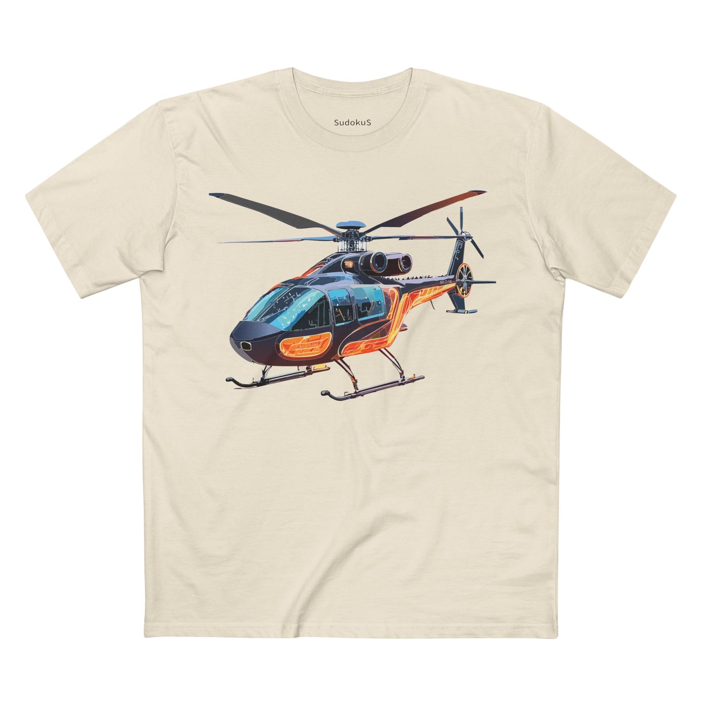 Helicopter Chopper Shirt Unisex Premium Cotton Tee With Unique Art Design Crew Neck Premium Quality