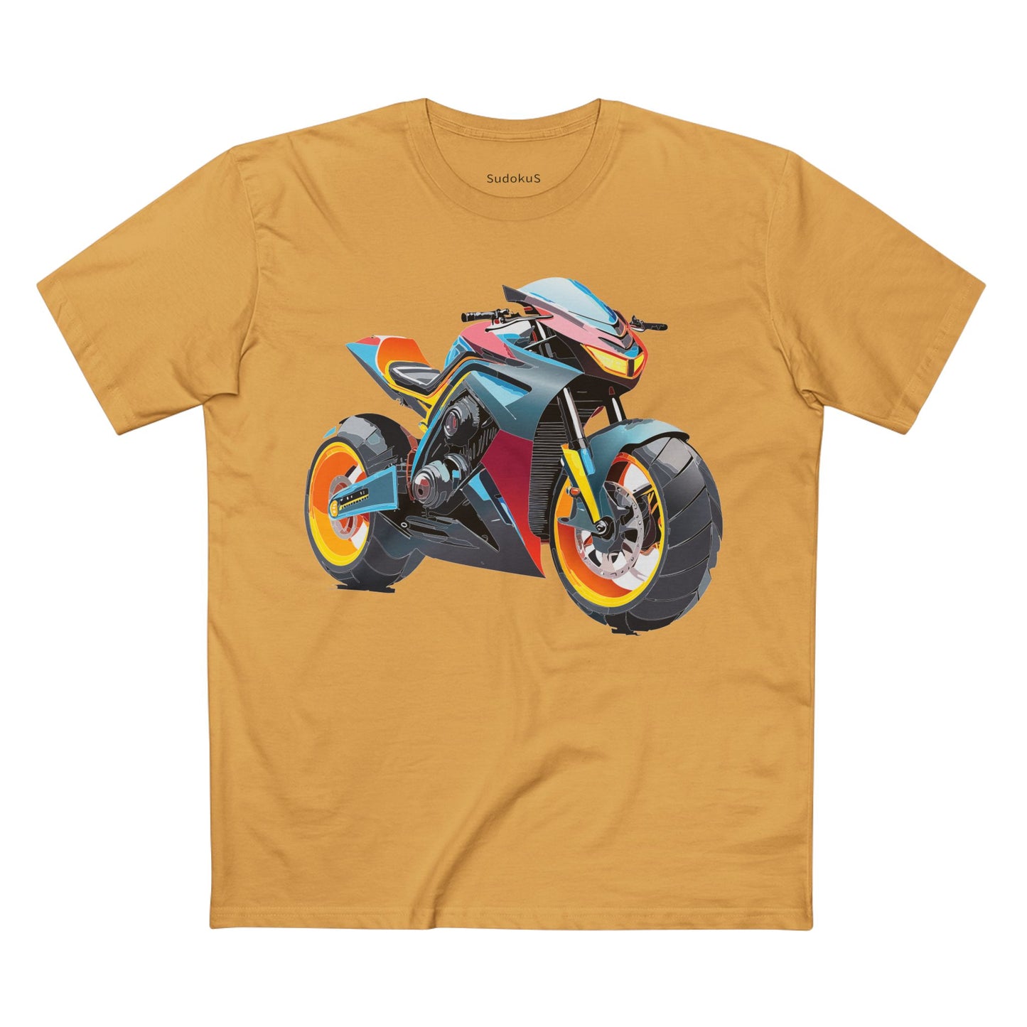 Unisex Premium Cotton Tee With Unique Art Design Bike And Moto Shirt Regular Fit Crew Neck