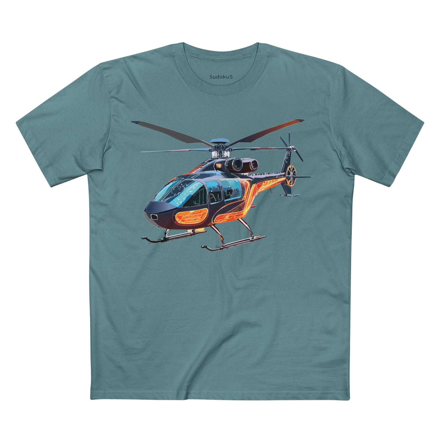 Helicopter Chopper Shirt Unisex Premium Cotton Tee With Unique Art Design Crew Neck Premium Quality