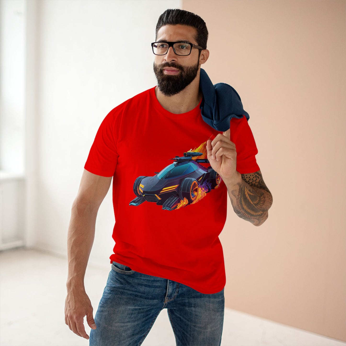 Unisex Car Shirt Hot Wheels Tee Premium Cotton With Unique Art Design For Everyday Wear