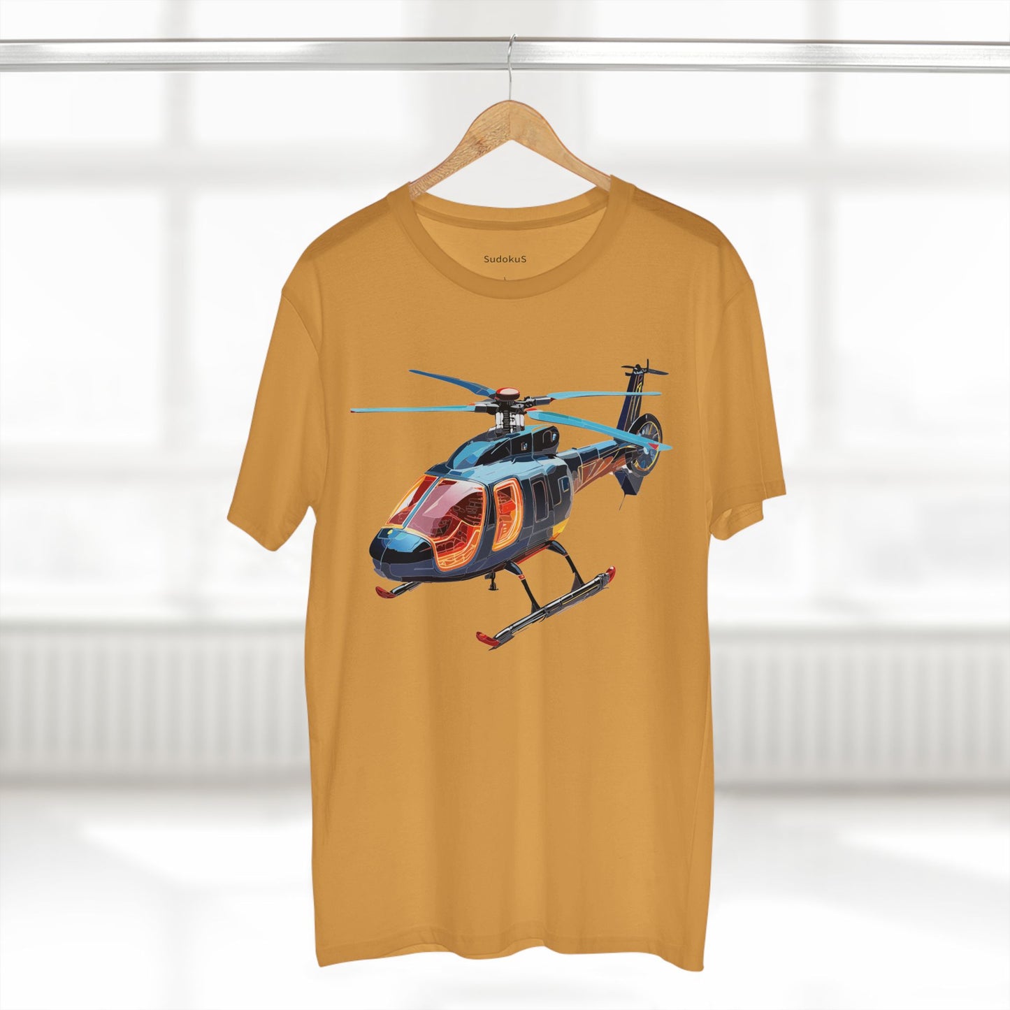 Helicopter Chopper Shirt Unisex Premium Cotton Tee With Unique Art Design Regular Fit Crew Neck