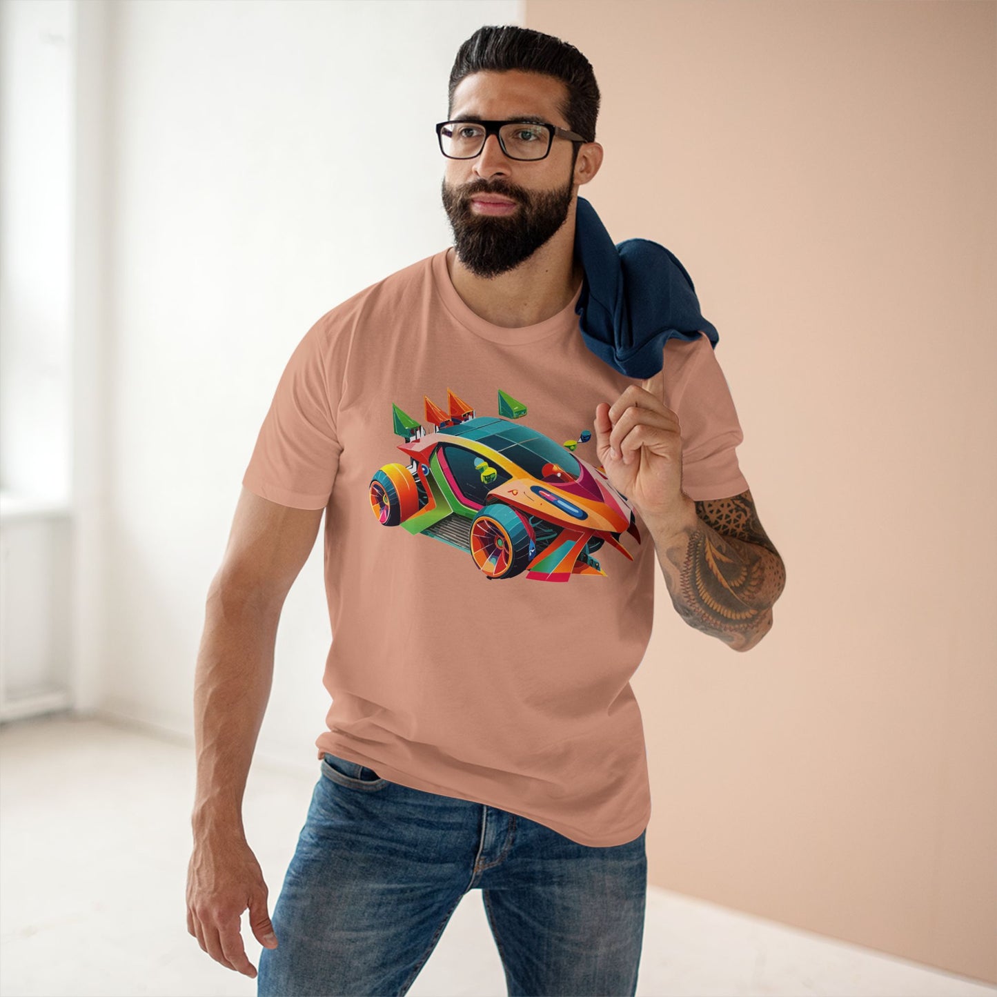 Unisex Hot Wheels Car Shirt Premium Cotton Tee With Unique Art Design Regular Fit Crew Neck Comfort