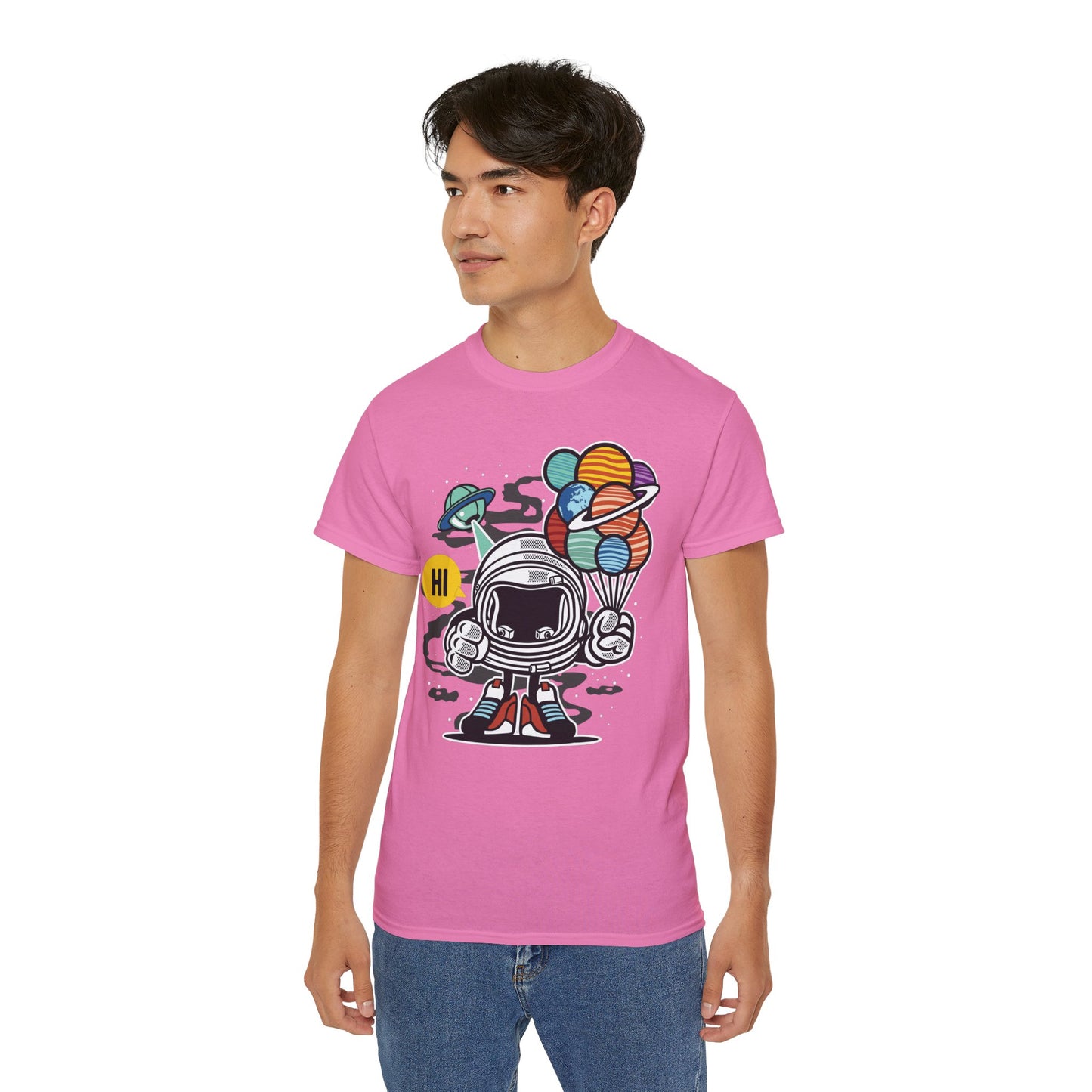 Astronaut Tee Shirt, Astronaut Graphic T‑Shirt, Cartoon Graphic T-Shirt, Art Design Shirt, Cosmos Tee Shirts 7