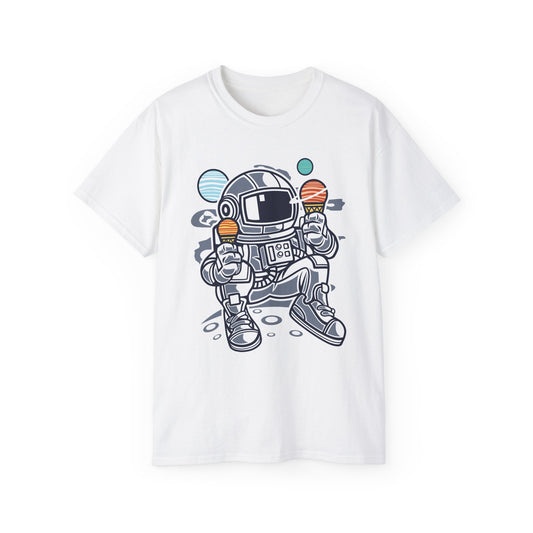 Astronaut Tee Shirt, Astronaut Graphic T‑Shirt, Cartoon Graphic T-Shirt, Art Design Shirt, Cosmos Tee Shirts