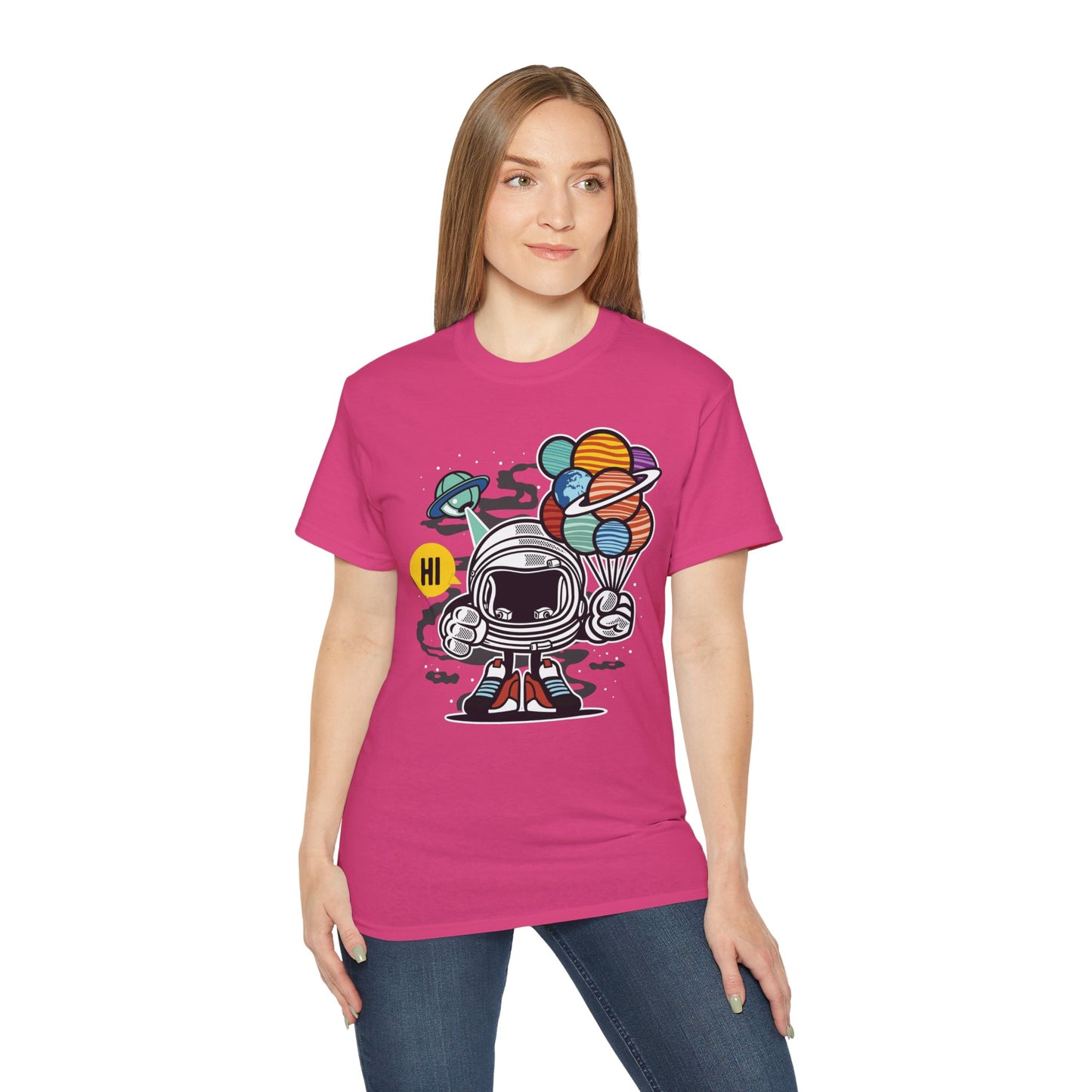 Astronaut Tee Shirt, Astronaut Graphic T‑Shirt, Cartoon Graphic T-Shirt, Art Design Shirt, Cosmos Tee Shirts 7