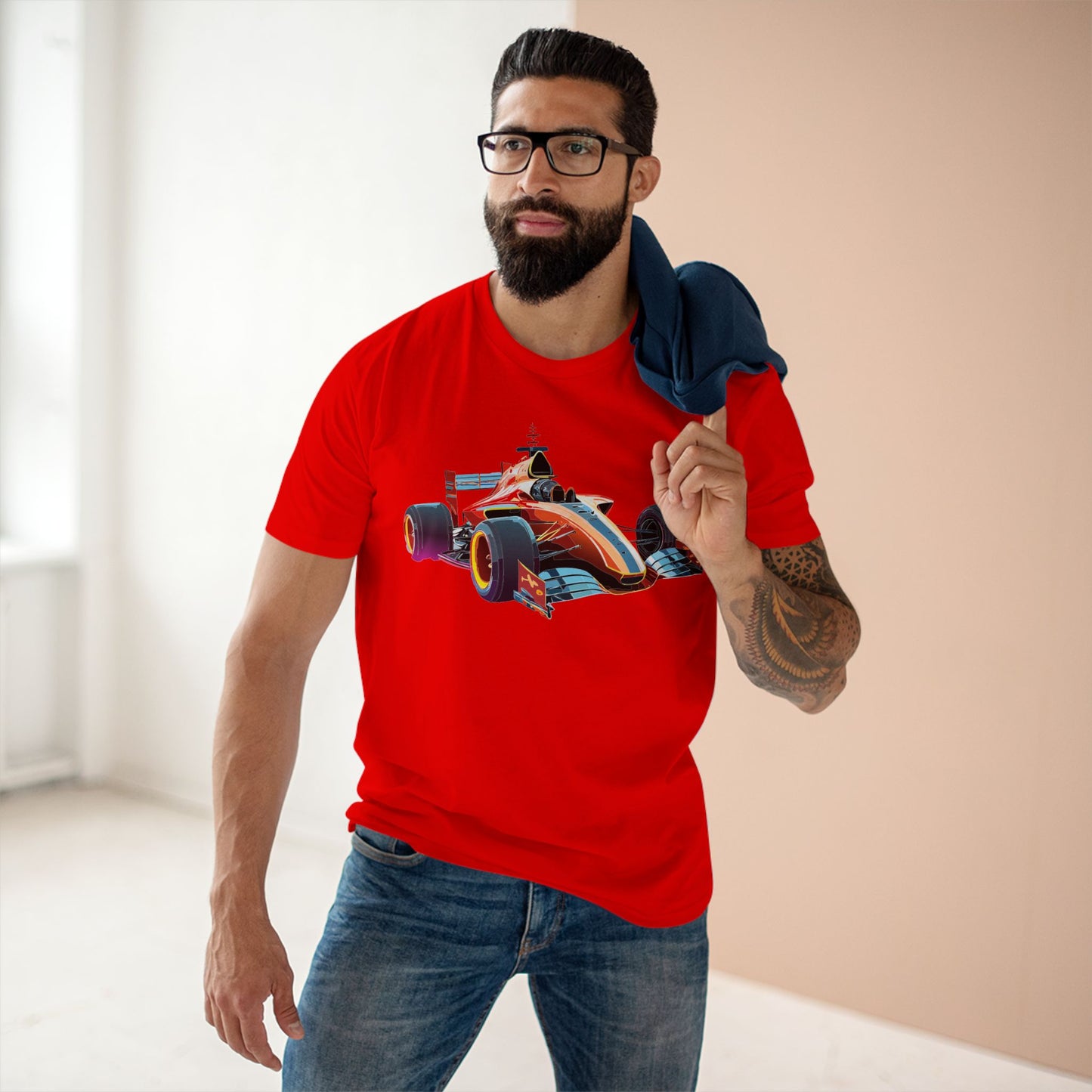 Unisex Car and Hot Wheels Shirt Premium Cotton Tee with Unique Art Design Graphic Illustration