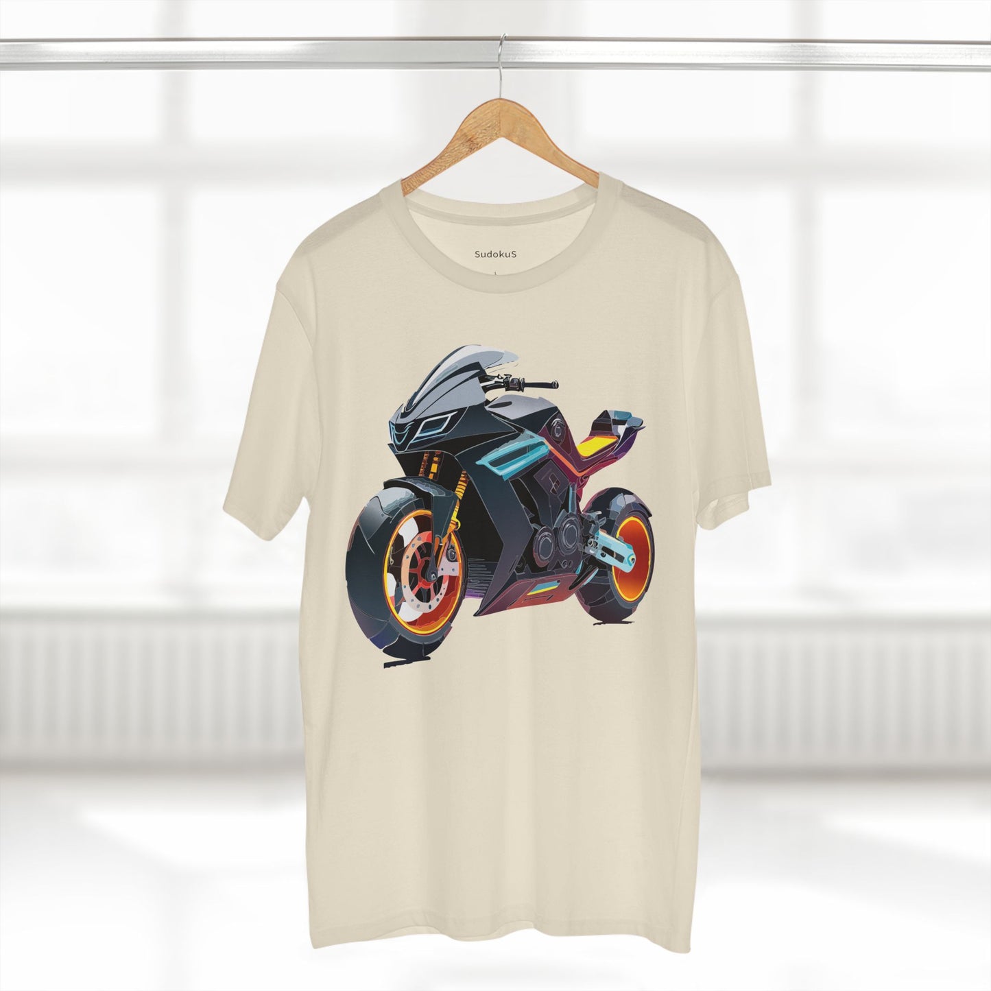 Unisex Premium Cotton Bike Shirt Moto Tee With Unique Art Design Regular Fit Preshrunk Crew Neck