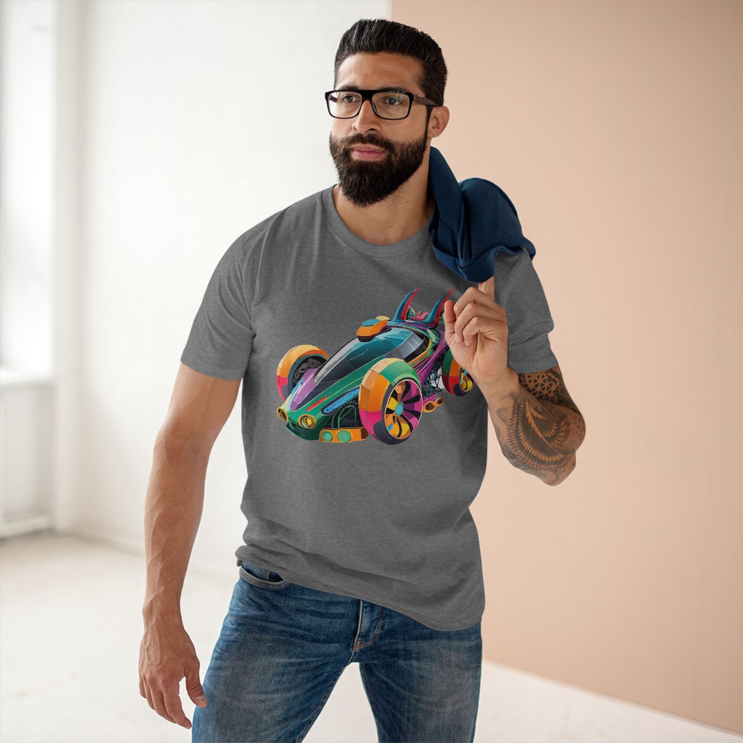 Car Shirt Hot Wheels Unisex Premium Cotton With Unique Art Design Preshrunk Regular Fit Crew Neck