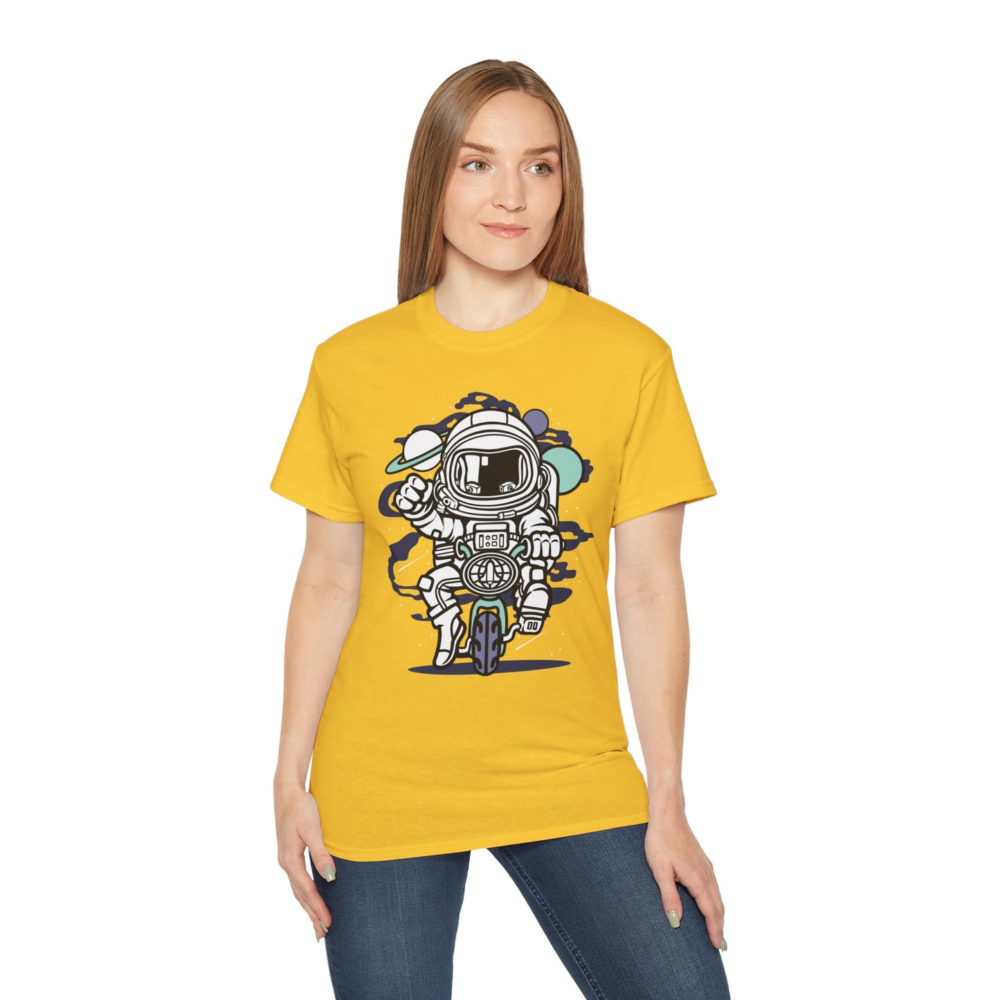 Astronaut Tee Shirt, Astronaut Graphic T‑Shirt, Cartoon Graphic T-Shirt, Art Design Shirt, Cosmos Tee Shirts 6