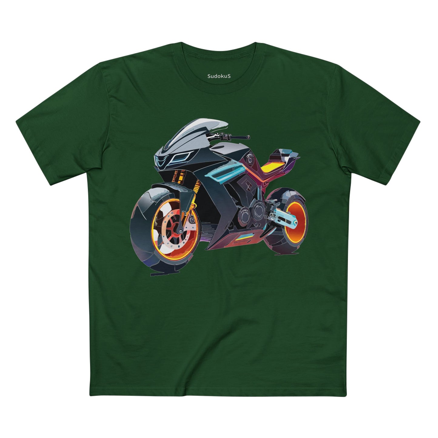 Unisex Premium Cotton Bike Shirt Moto Tee With Unique Art Design Regular Fit Preshrunk Crew Neck