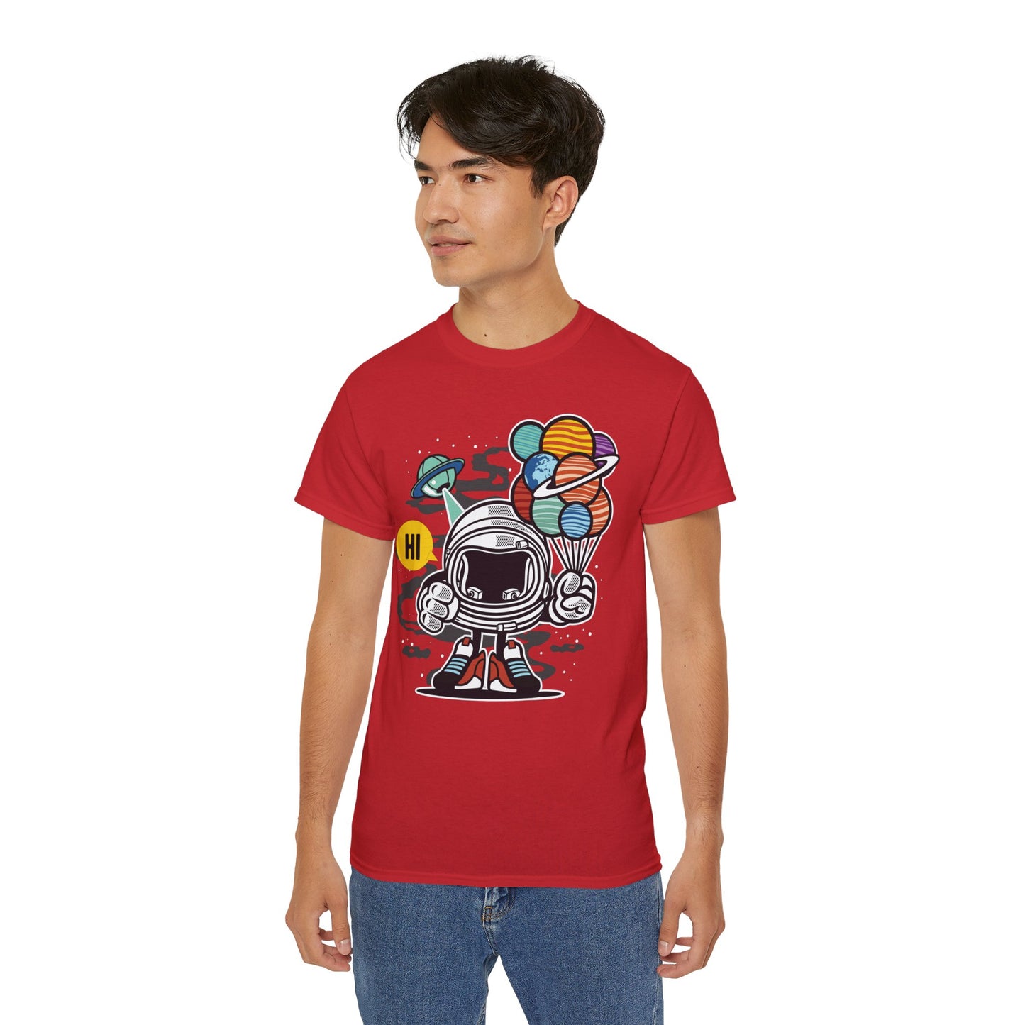 Astronaut Tee Shirt, Astronaut Graphic T‑Shirt, Cartoon Graphic T-Shirt, Art Design Shirt, Cosmos Tee Shirts 7