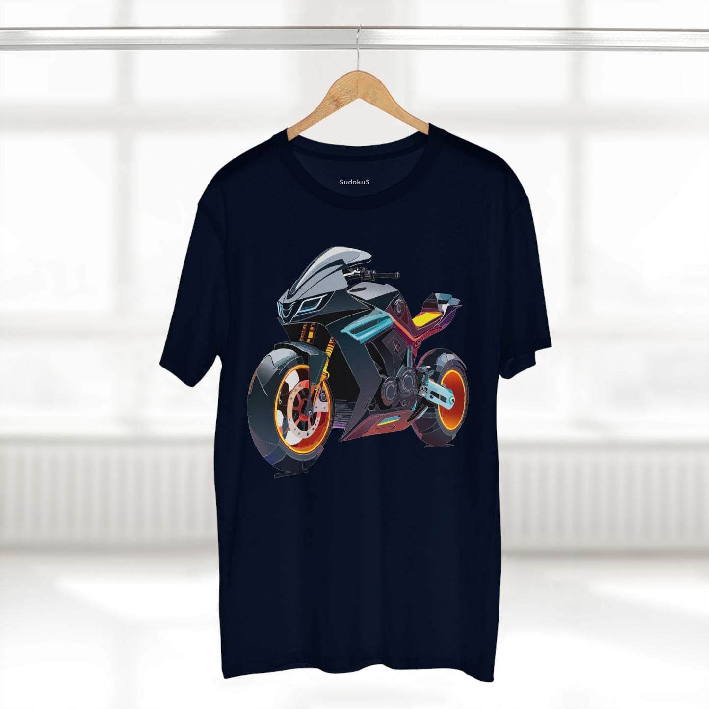 Unisex Premium Cotton Bike Shirt Moto Tee With Unique Art Design Regular Fit Preshrunk Crew Neck