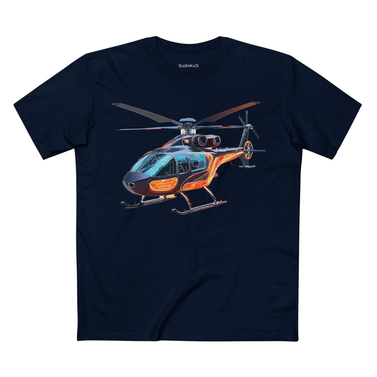 Helicopter Chopper Shirt Unisex Premium Cotton Tee With Unique Art Design Crew Neck Premium Quality