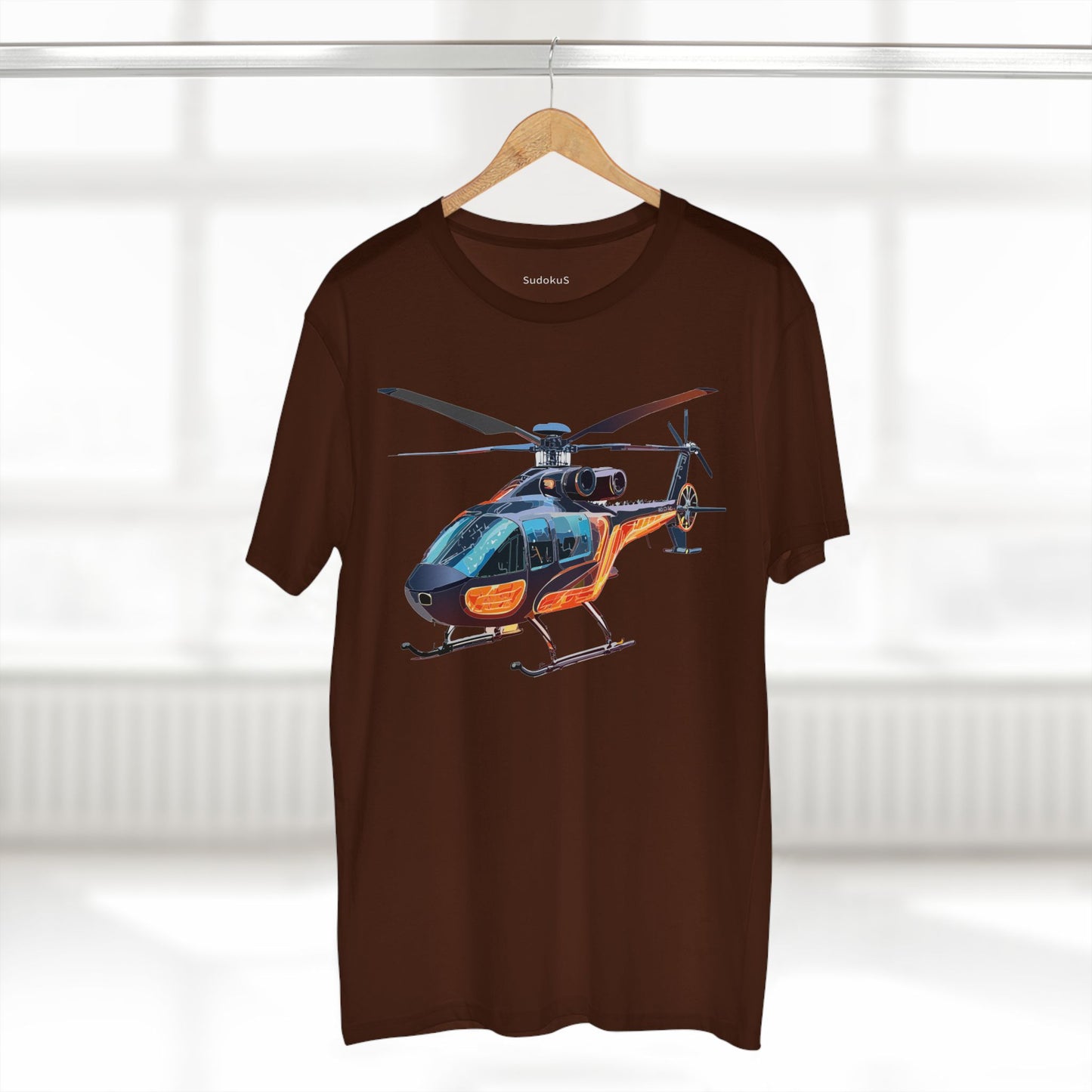 Helicopter Chopper Shirt Unisex Premium Cotton Tee With Unique Art Design Crew Neck Premium Quality