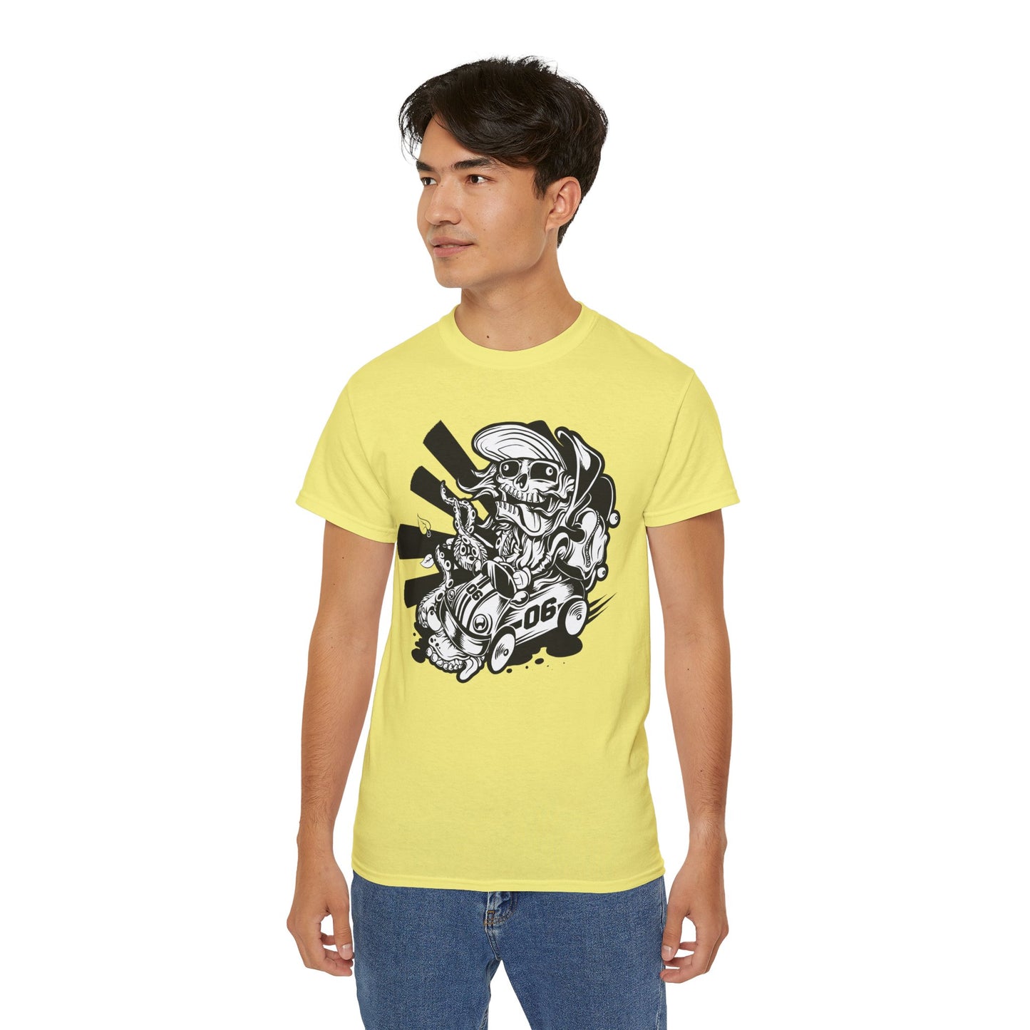 Skull Tee Shirt, Skull Graphic T‑Shirt, Cartoon Graphic T-Shirt, Art Design Shirt, Skull Tee Shirts