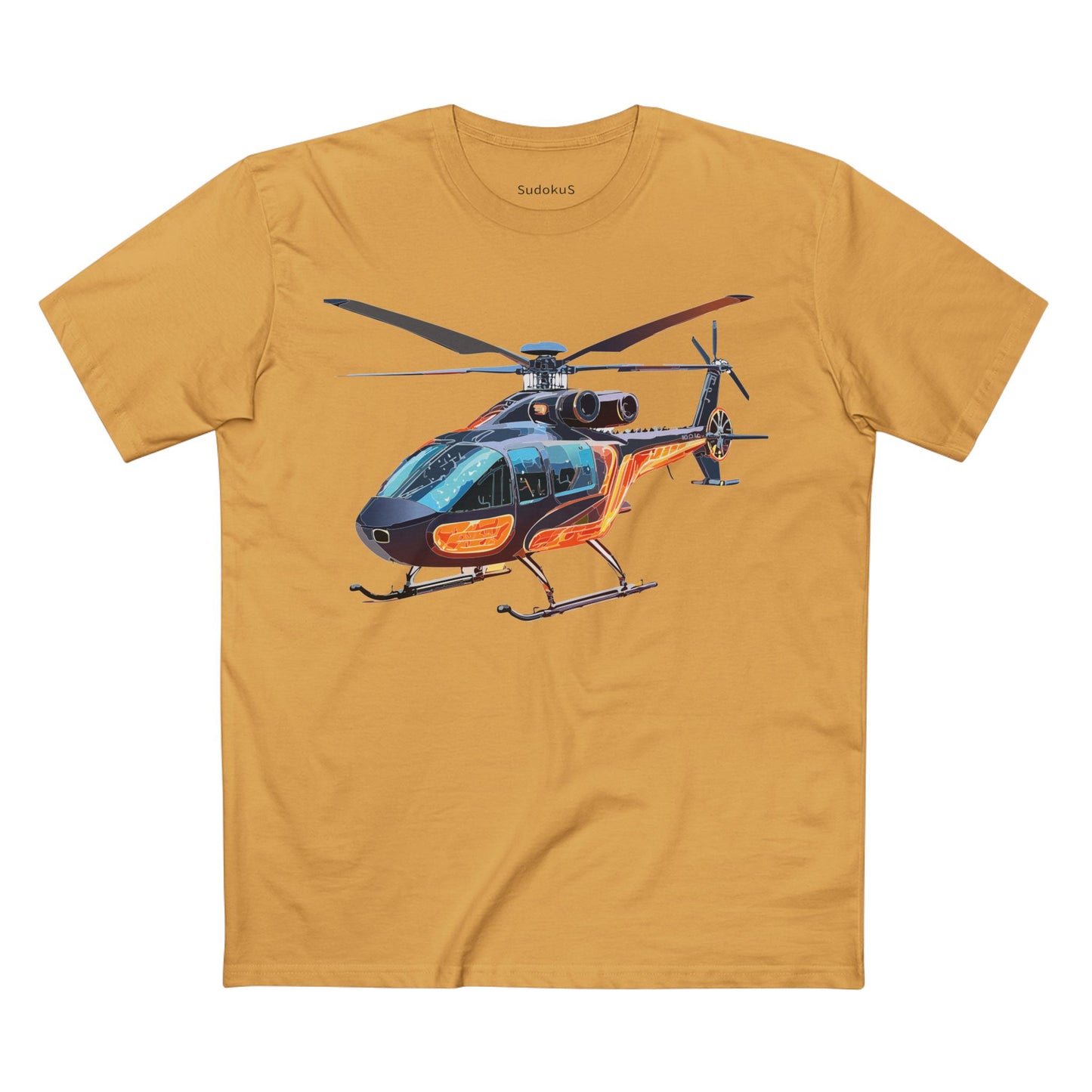 Helicopter Chopper Shirt Unisex Premium Cotton Tee With Unique Art Design Crew Neck Premium Quality