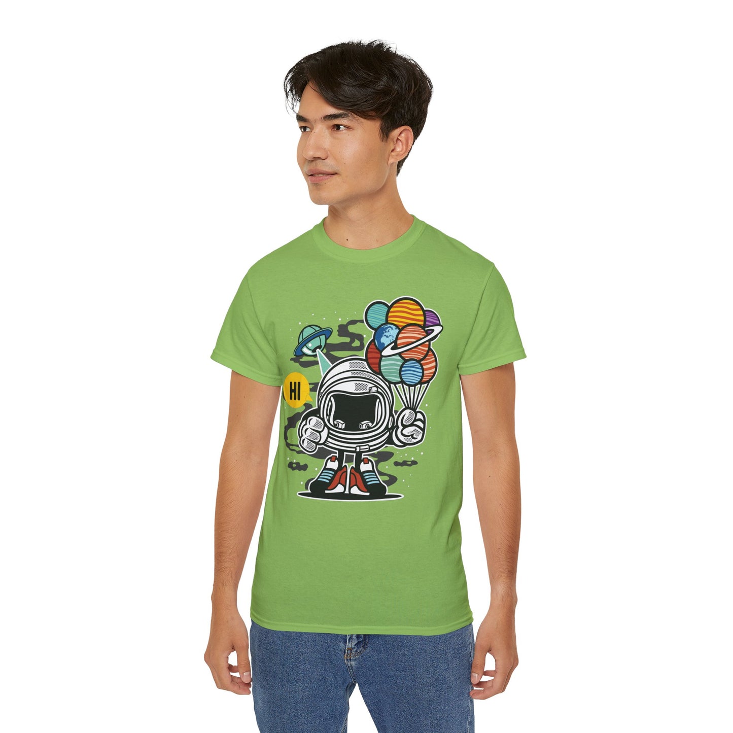 Astronaut Tee Shirt, Astronaut Graphic T‑Shirt, Cartoon Graphic T-Shirt, Art Design Shirt, Cosmos Tee Shirts 7