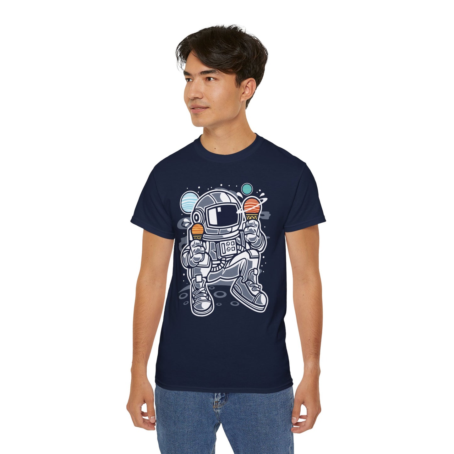 Astronaut Tee Shirt, Astronaut Graphic T‑Shirt, Cartoon Graphic T-Shirt, Art Design Shirt, Cosmos Tee Shirts