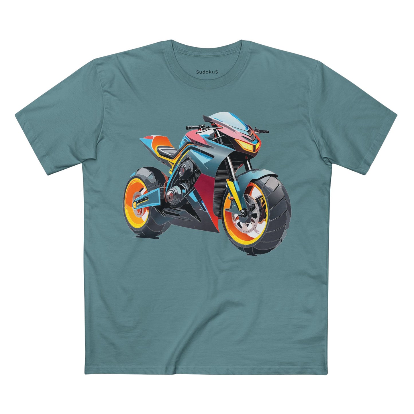 Unisex Premium Cotton Tee With Unique Art Design Bike And Moto Shirt Regular Fit Crew Neck