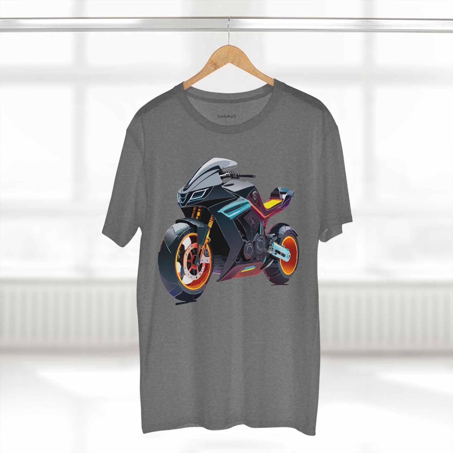Unisex Premium Cotton Bike Shirt Moto Tee With Unique Art Design Regular Fit Preshrunk Crew Neck
