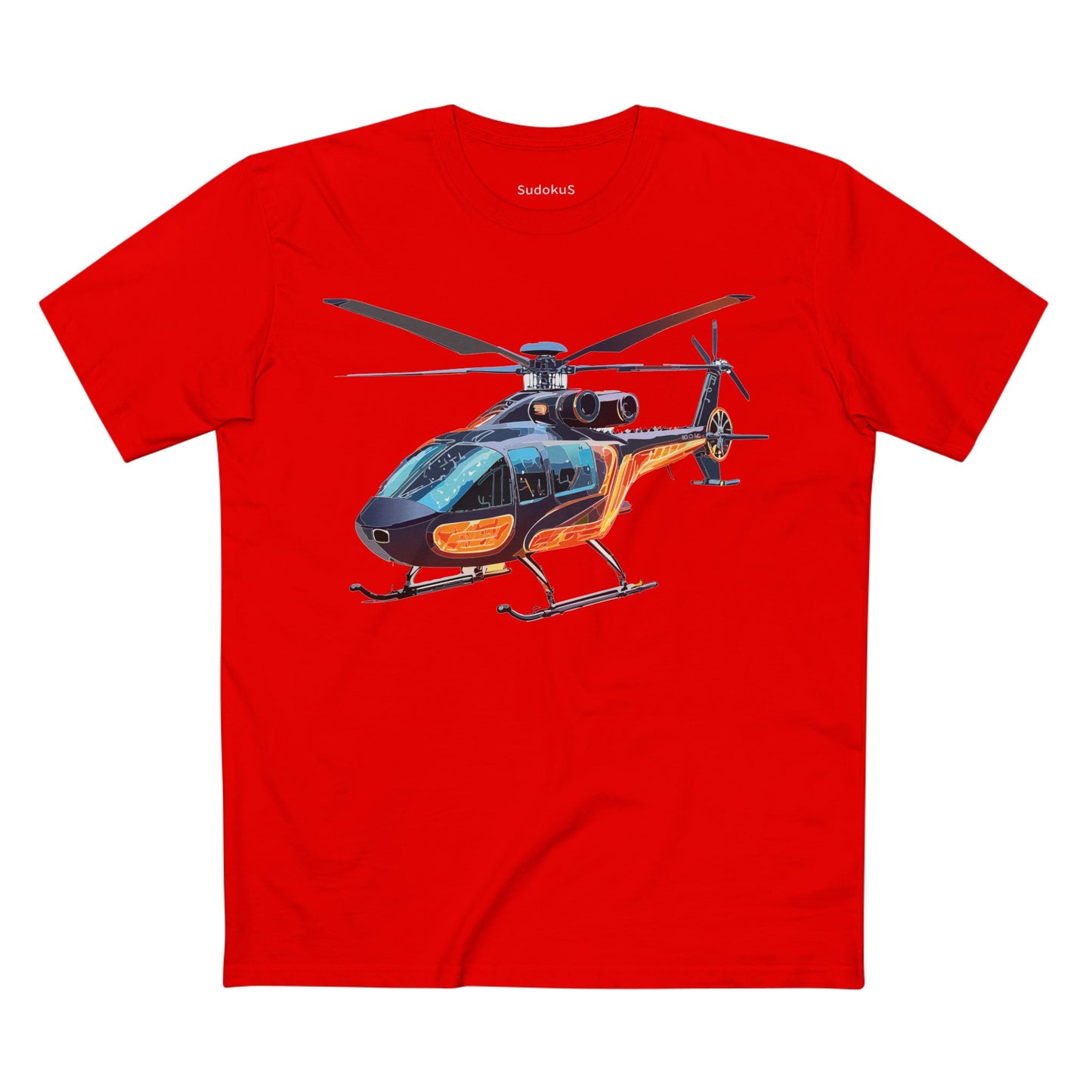 Helicopter Chopper Shirt Unisex Premium Cotton Tee With Unique Art Design Crew Neck Premium Quality